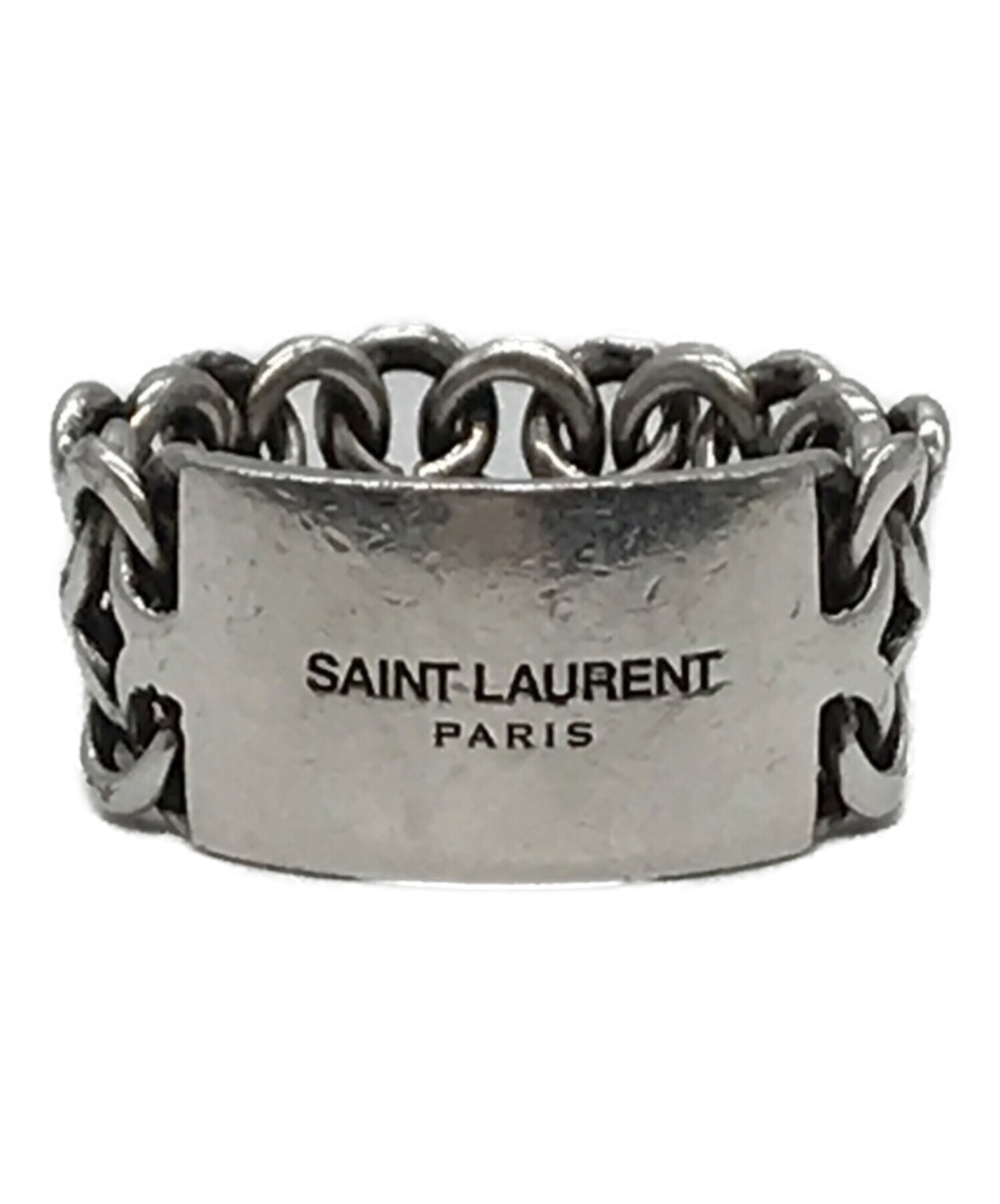 Saint Laurent Paris (サンローランパリ) ロゴ チェーン リング シルバー サイズ:21号