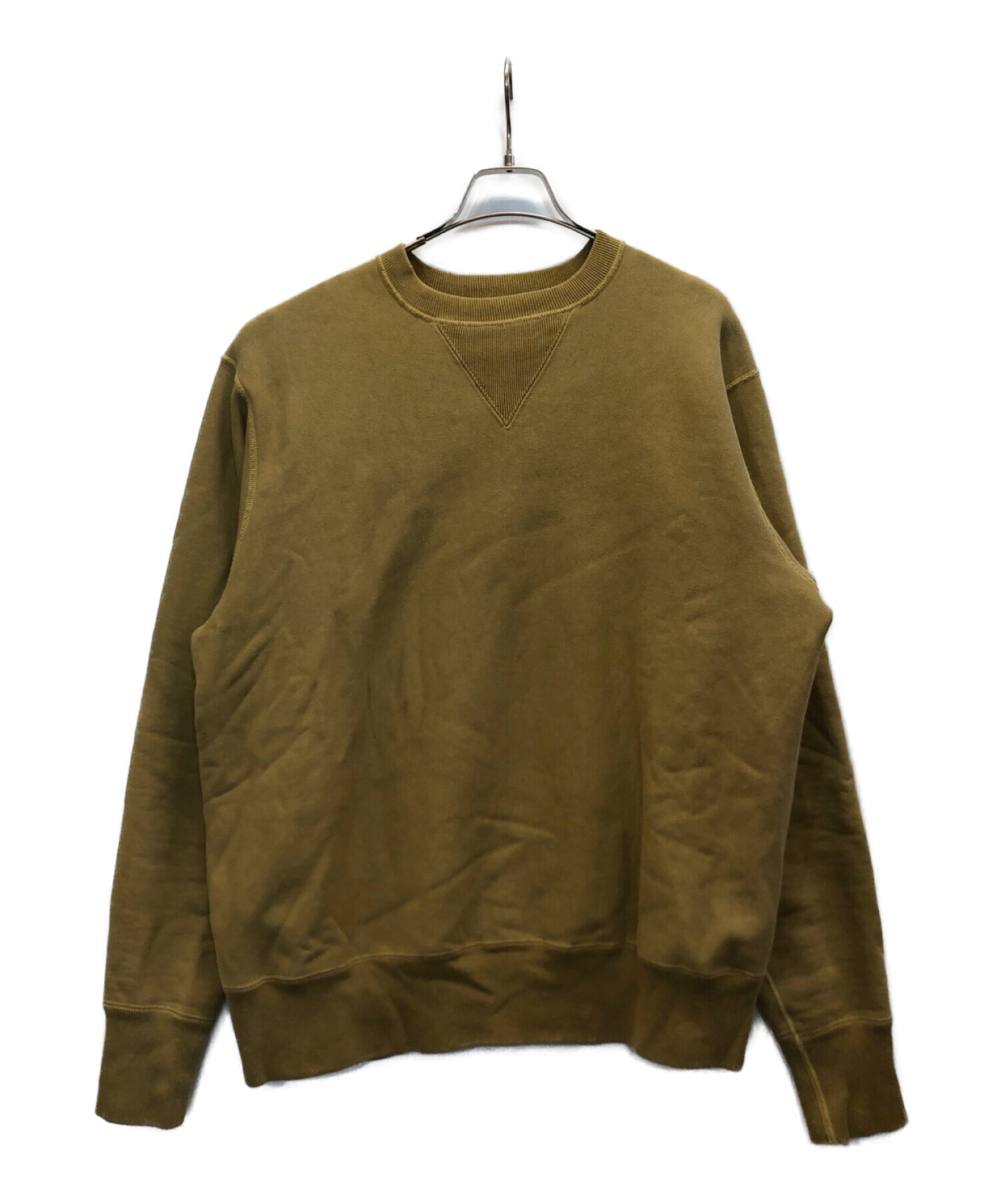 A.PRESSE (アプレッセ) 22AW Vintage Sweatshirt ヴィンテージ加工スウェット ゴールド サイズ:3