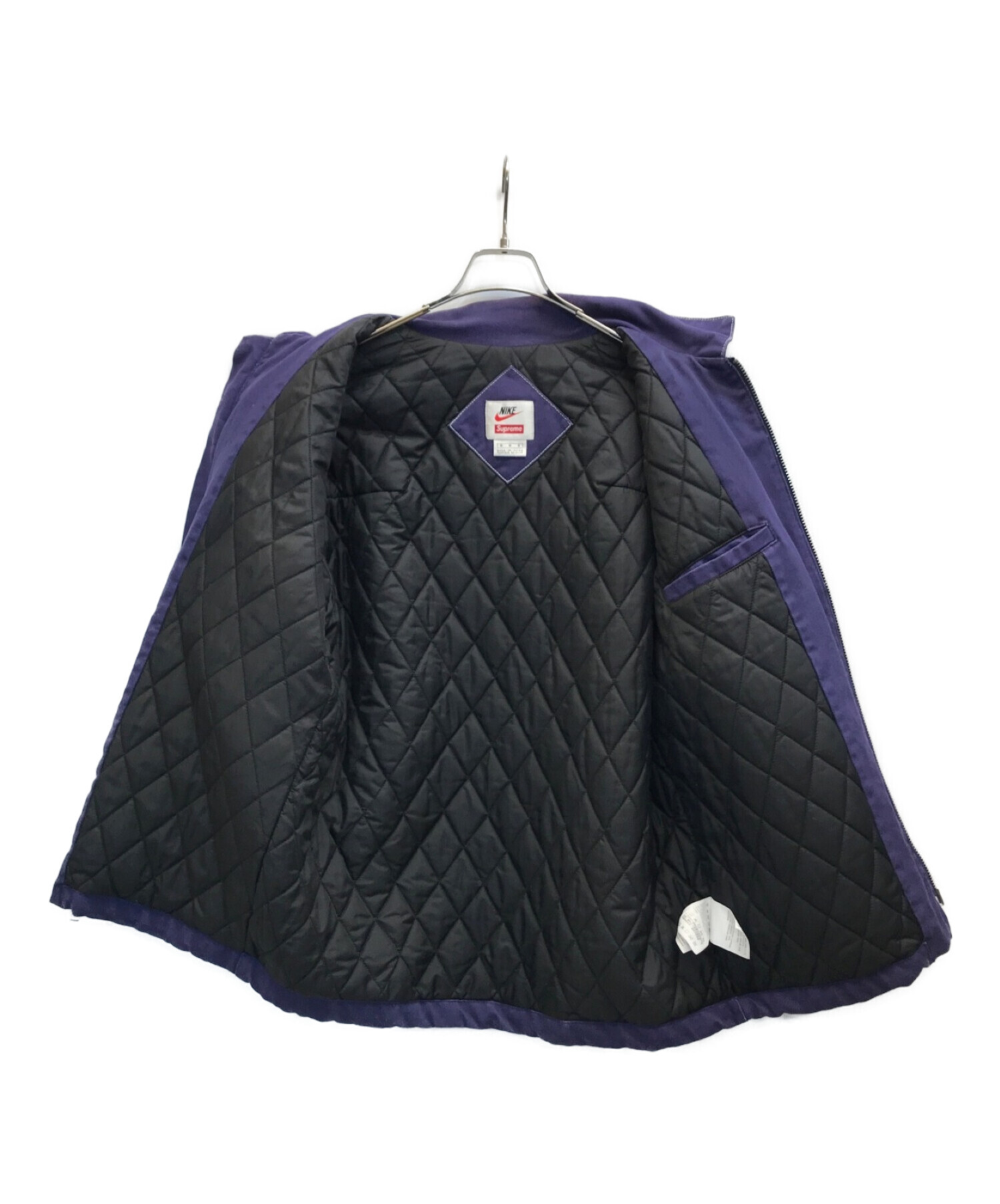 SUPREME (シュプリーム) NIKE (ナイキ) 18AW Double Zip Quilted Work Jacket　ダブルジップ ワーク  ジャケット ネイビー サイズ:M