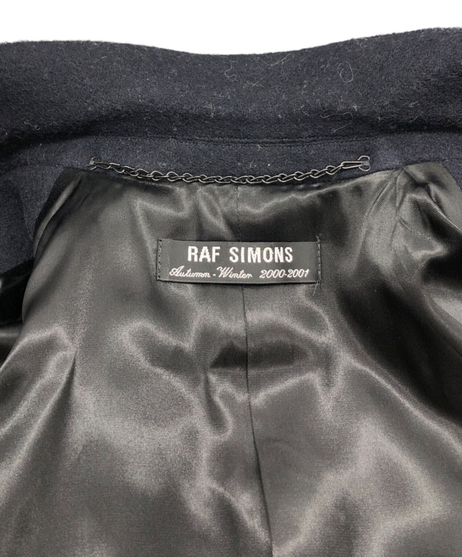 RAF SIMONS (ラフシモンズ) 00AW confusion期スクールコート ネイビー サイズ:46