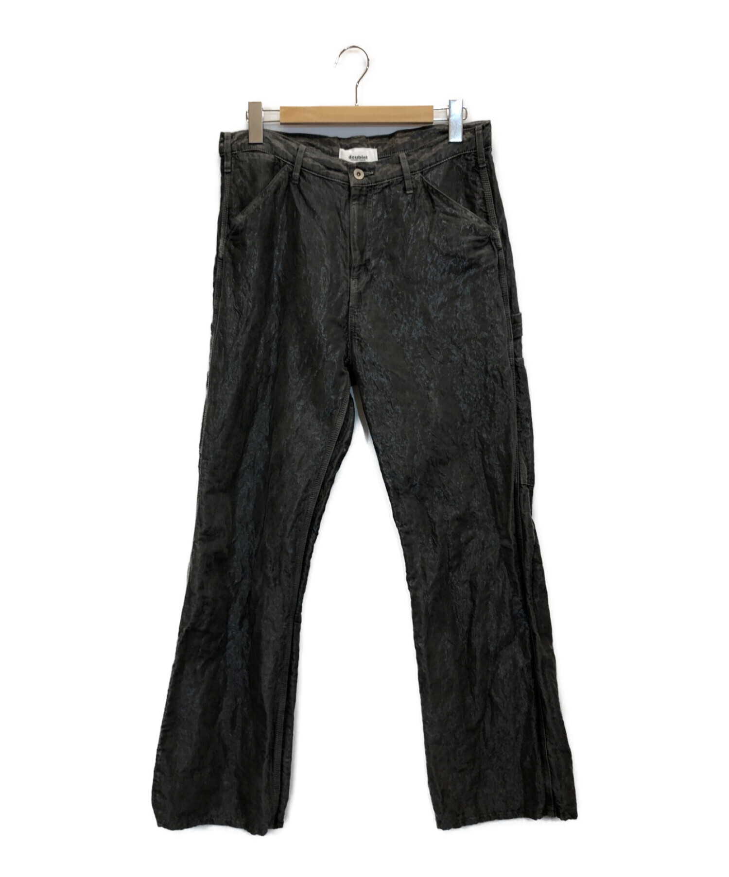 ダイリクdoublet PIGMENT DYEING PANTS black Ssize - デニム/ジーンズ