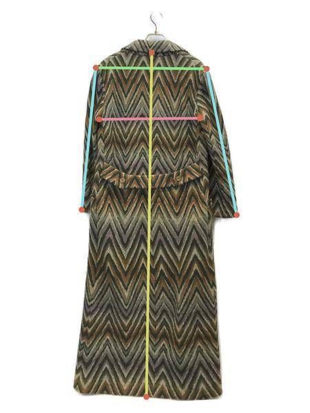 中古・古着通販】missoni (ミッソーニ) ジグザグ ウールコート マルチ