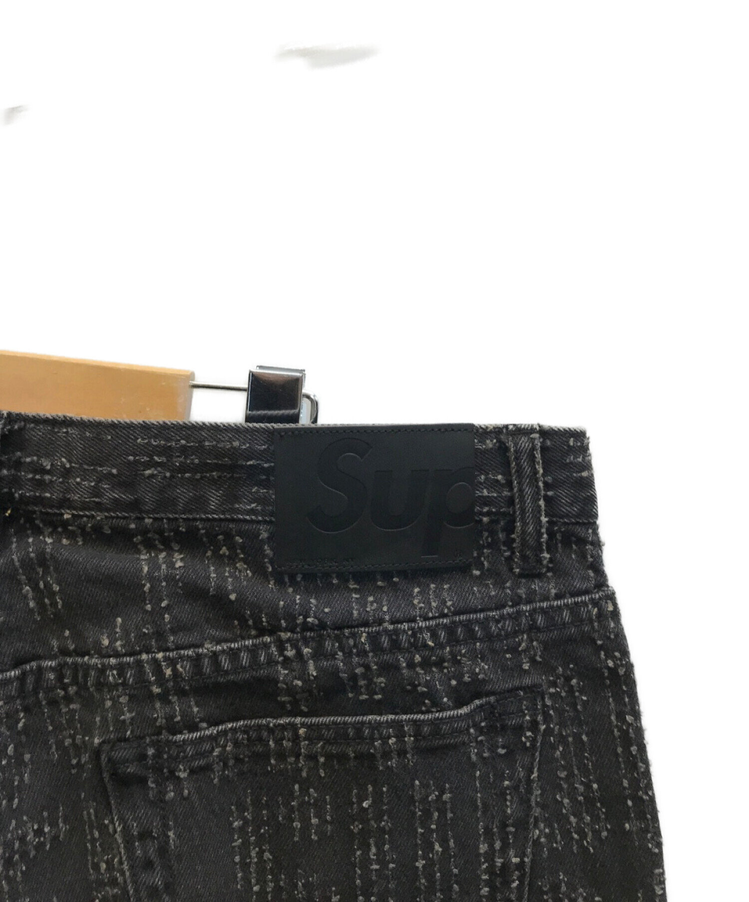 SUPREME (シュプリーム) 23AW Needle Punch Regular Jean ニードル ポンチ レギュラー ジーンズ ブラック  サイズ:34