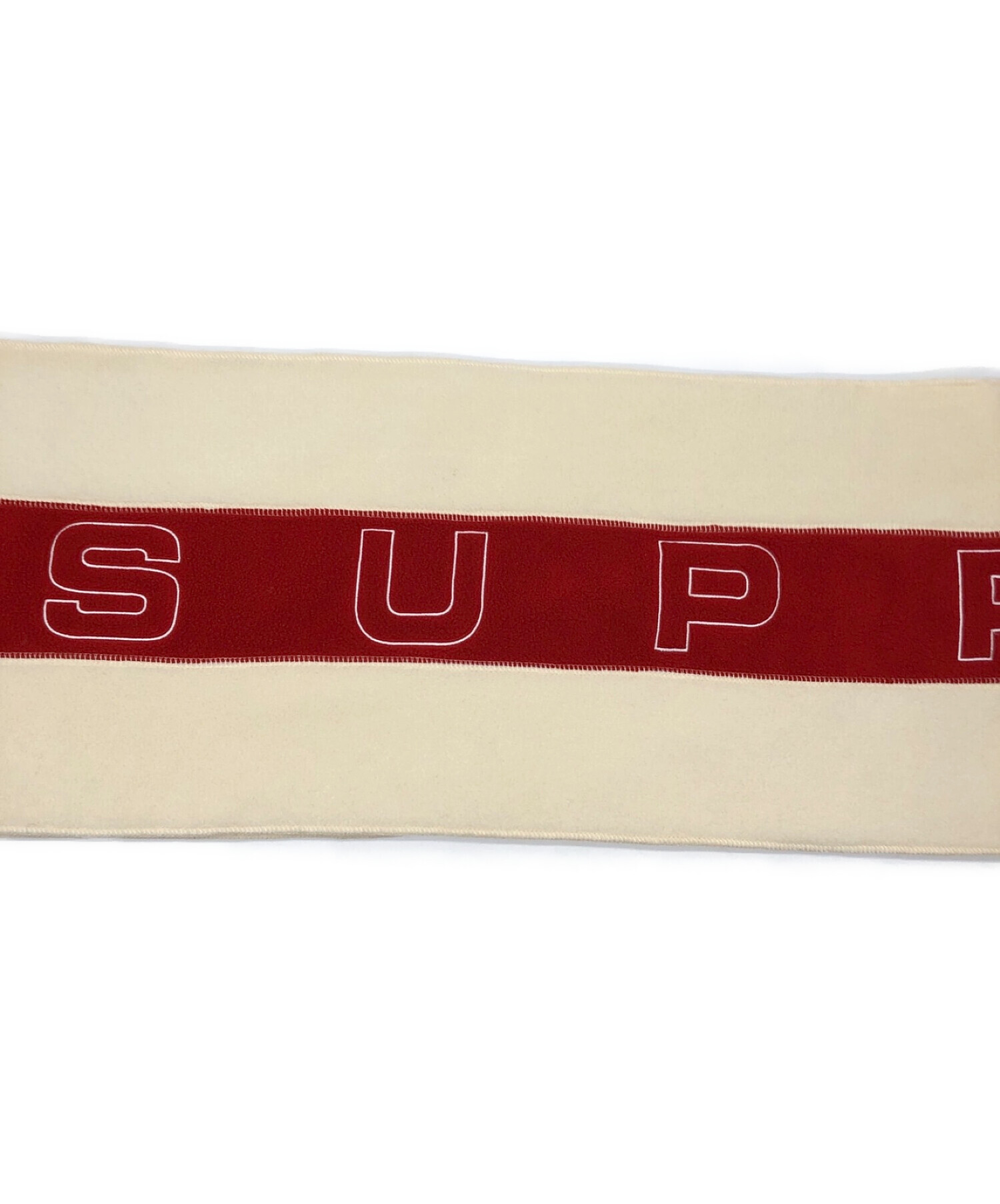 SUPREME (シュプリーム) 18AW Polartec Scarf ポーラテックスカーフ アイボリー×レッド