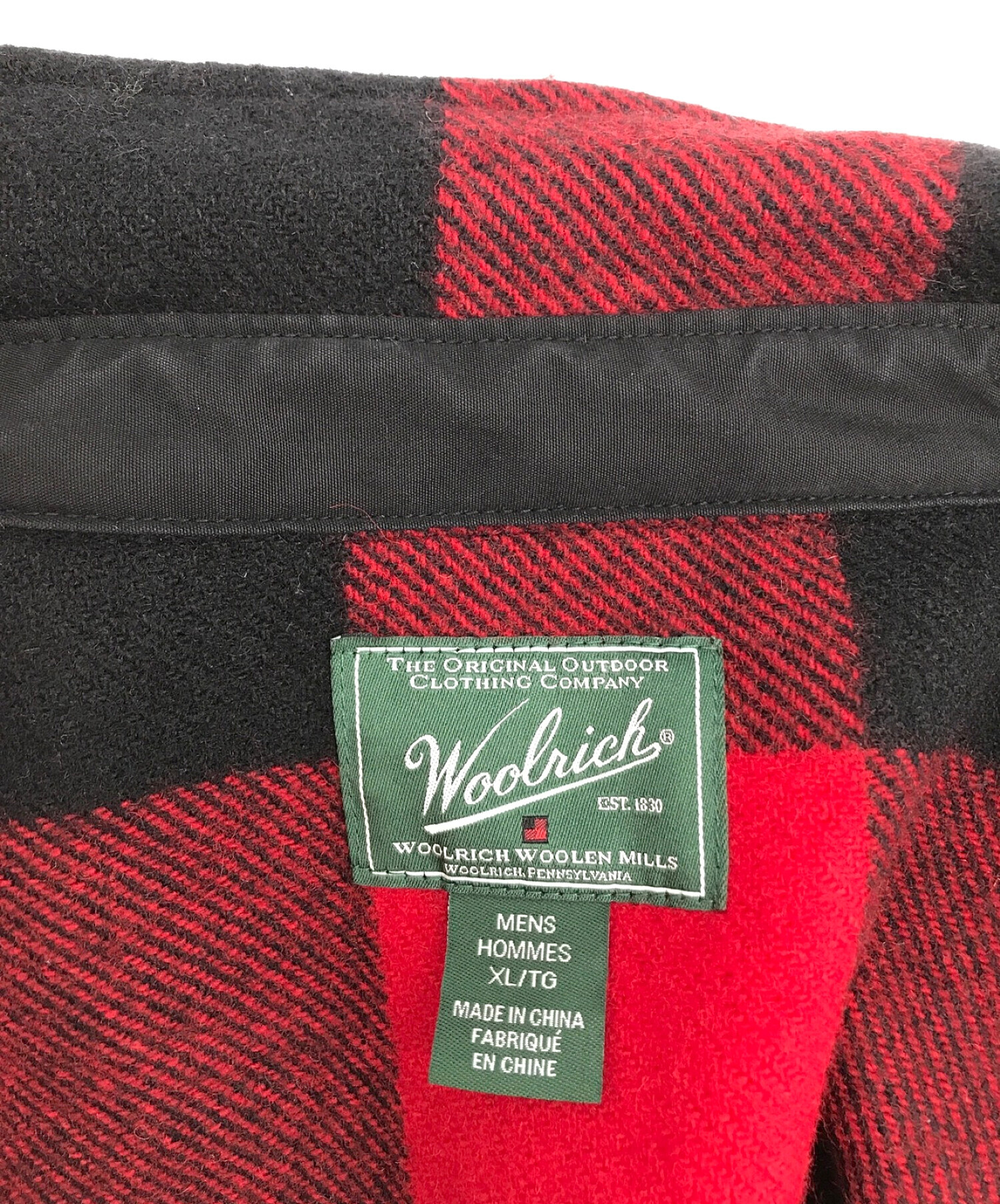 WOOLRICH (ウールリッチ) バッファローチェックオーバーシャツ レッド×ブラック サイズ:XL