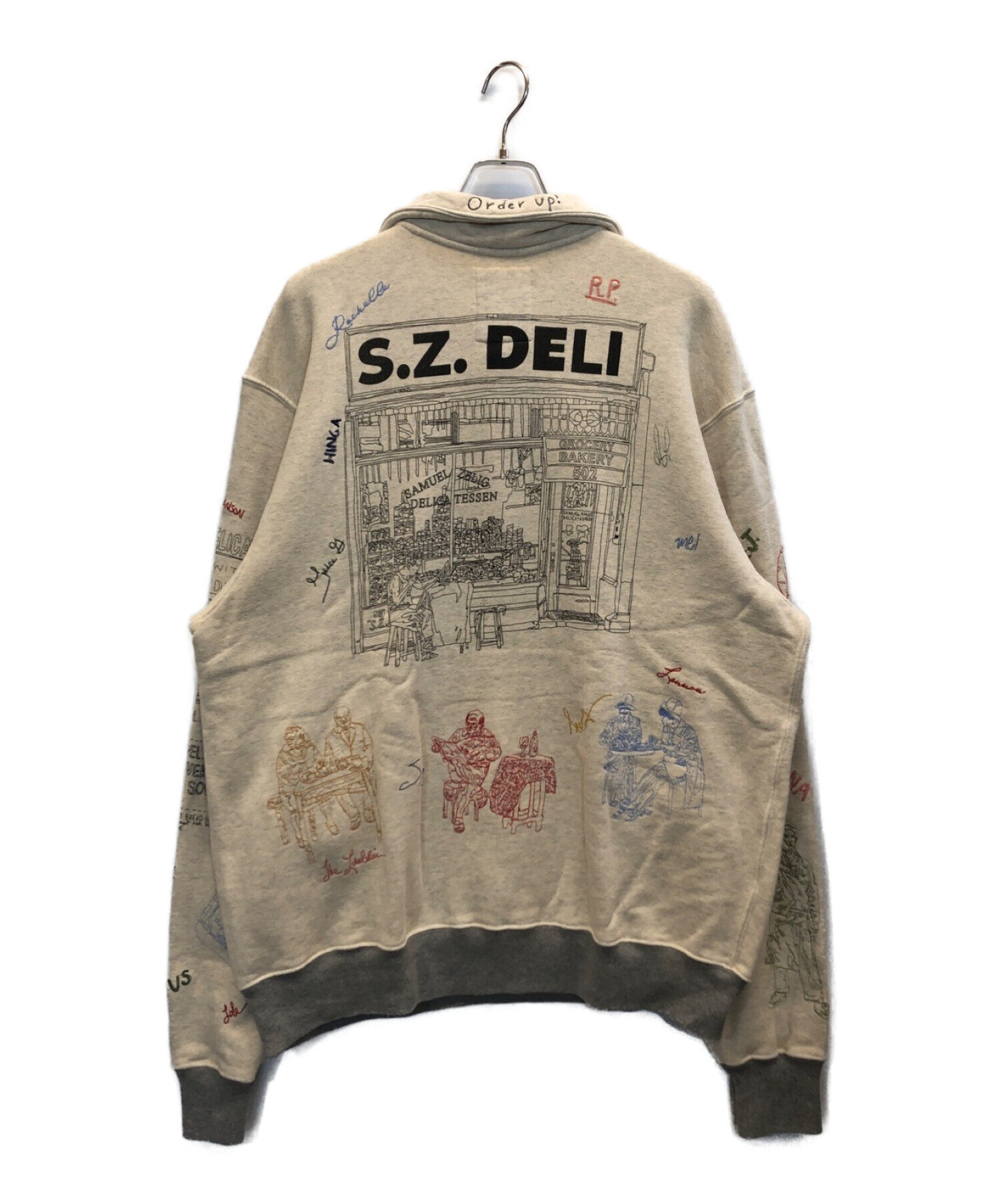 samuel zelig (サミュエル ゼリグ) Deli 1/4 Zip スウェット オートミールグレー サイズ:XXL