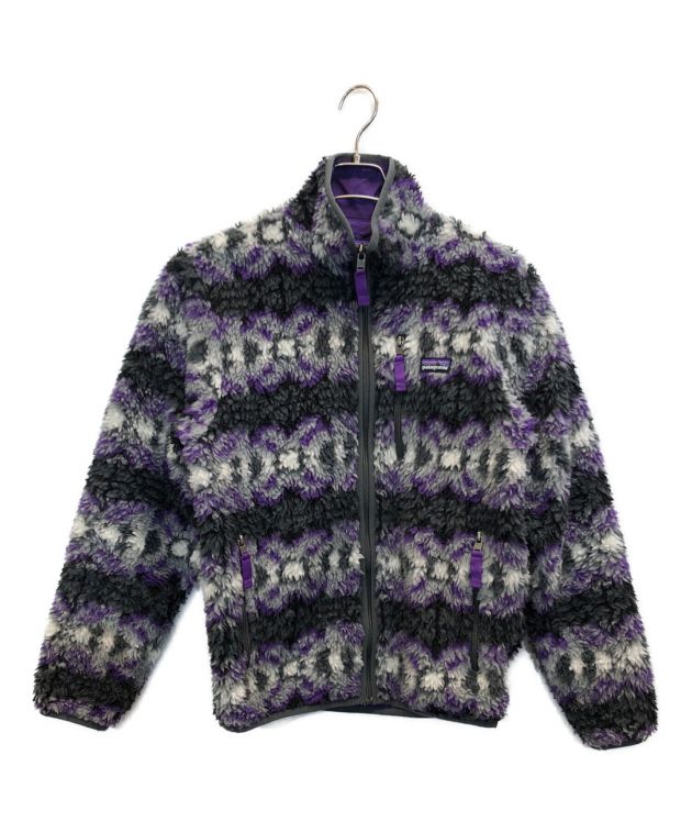 Patagonia (パタゴニア) 総柄Classic Retro-X Cardigan　クラシック レトロX フリースカーディガン パープル  サイズ:S