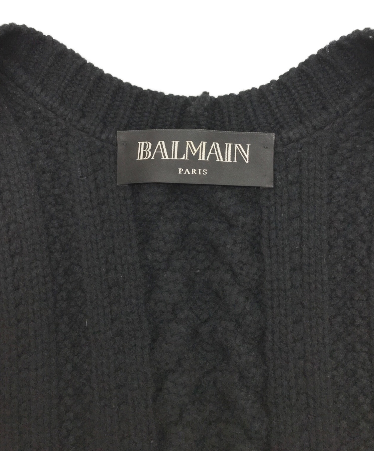 BALMAIN (バルマン) ニットベスト ブラック サイズ:36