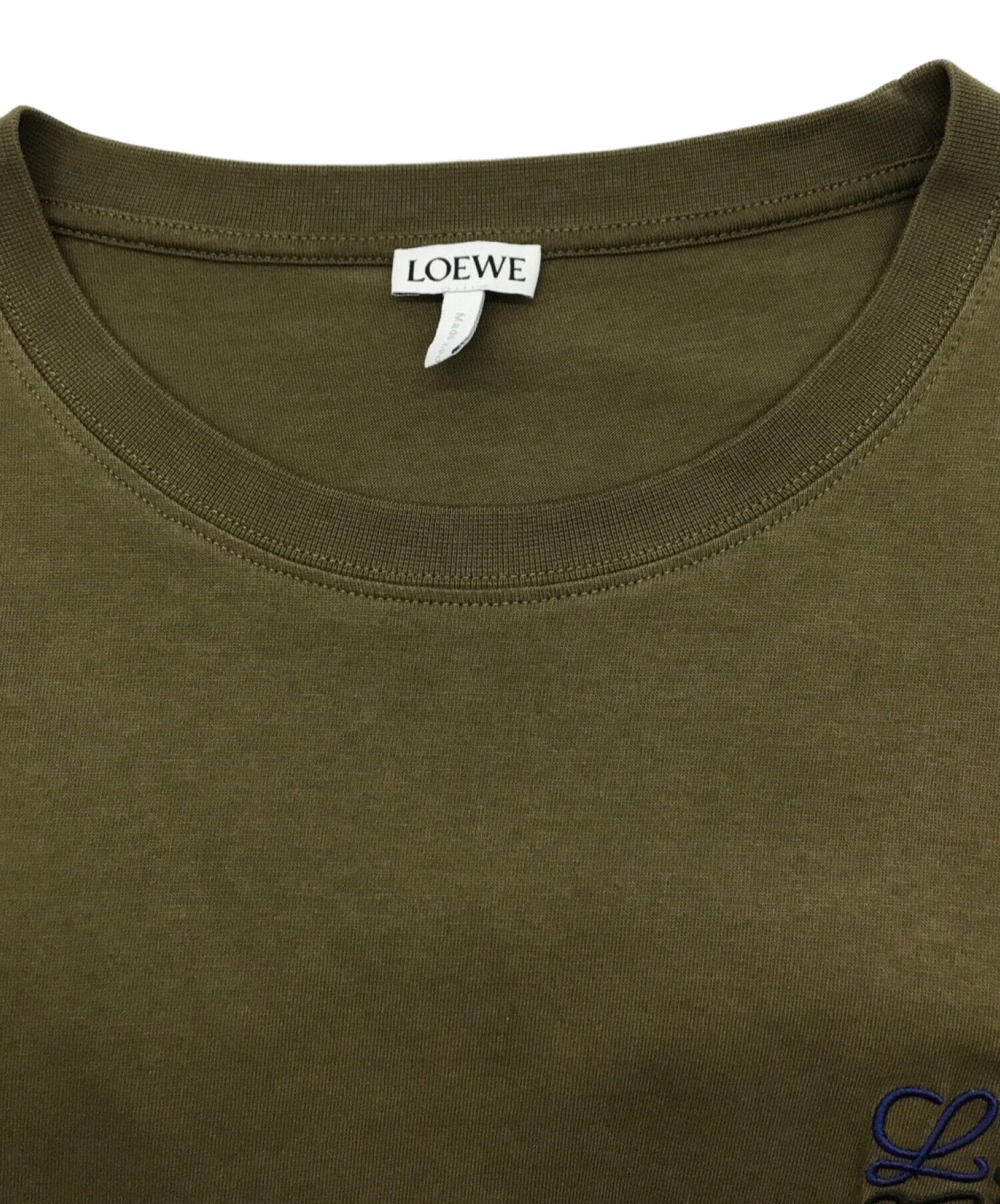 中古・古着通販】LOEWE (ロエベ) アナグラムTシャツ カーキ サイズ:L