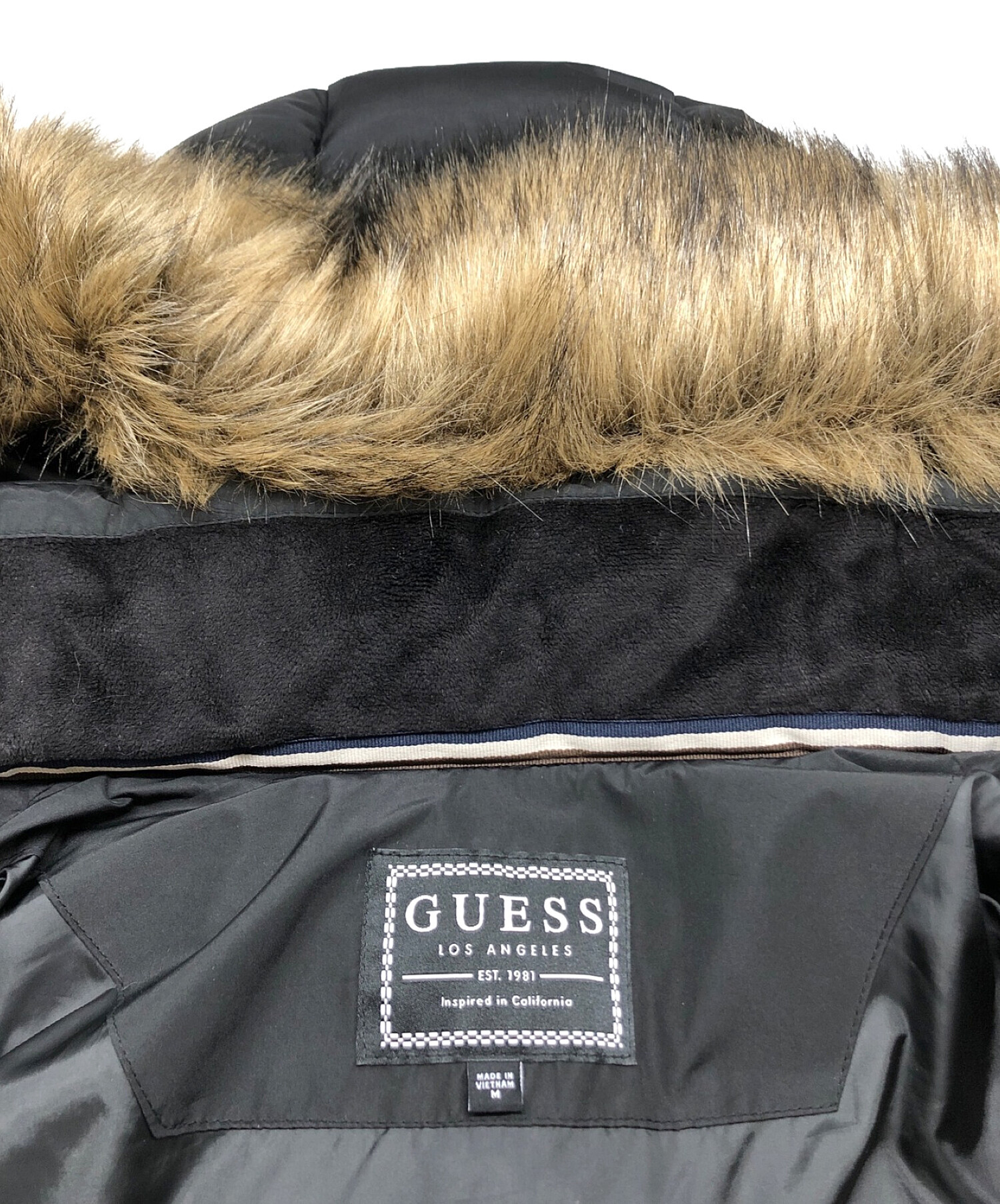 中古・古着通販】GUESS (ゲス) FUR HOODED DOWN JACKET ファー