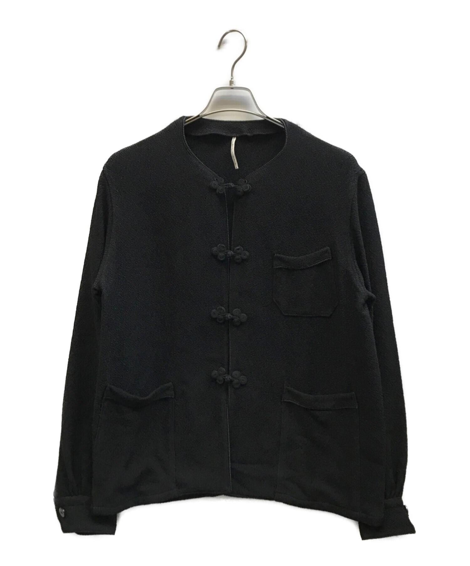 m's braque (エムズブラック) NO COLLAR CHINA SHIRTS JACKET ブラック サイズ:38