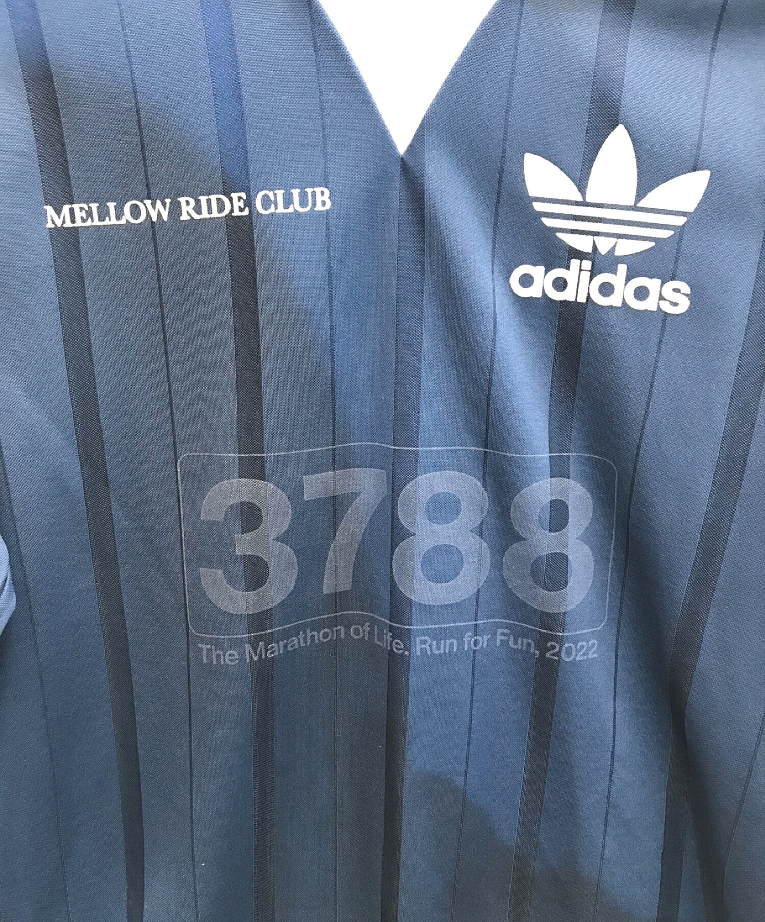 adidas (アディダス) mellow ride club ゲームシャツ ブルー サイズ:M