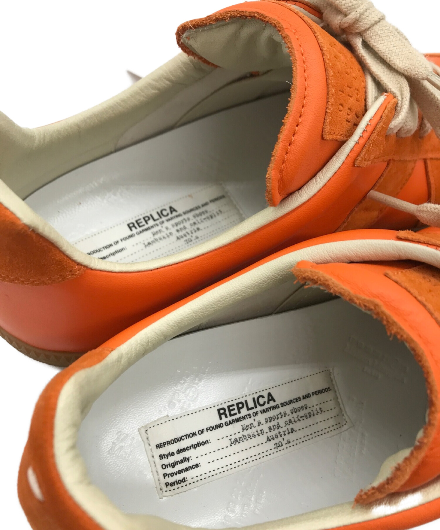 中古・古着通販】Maison Margiela 22 (メゾンマルジェラ 22) ジャーマントレーナー スニーカー オレンジ サイズ:43｜ブランド・ 古着通販 トレファク公式【TREFAC FASHION】スマホサイト