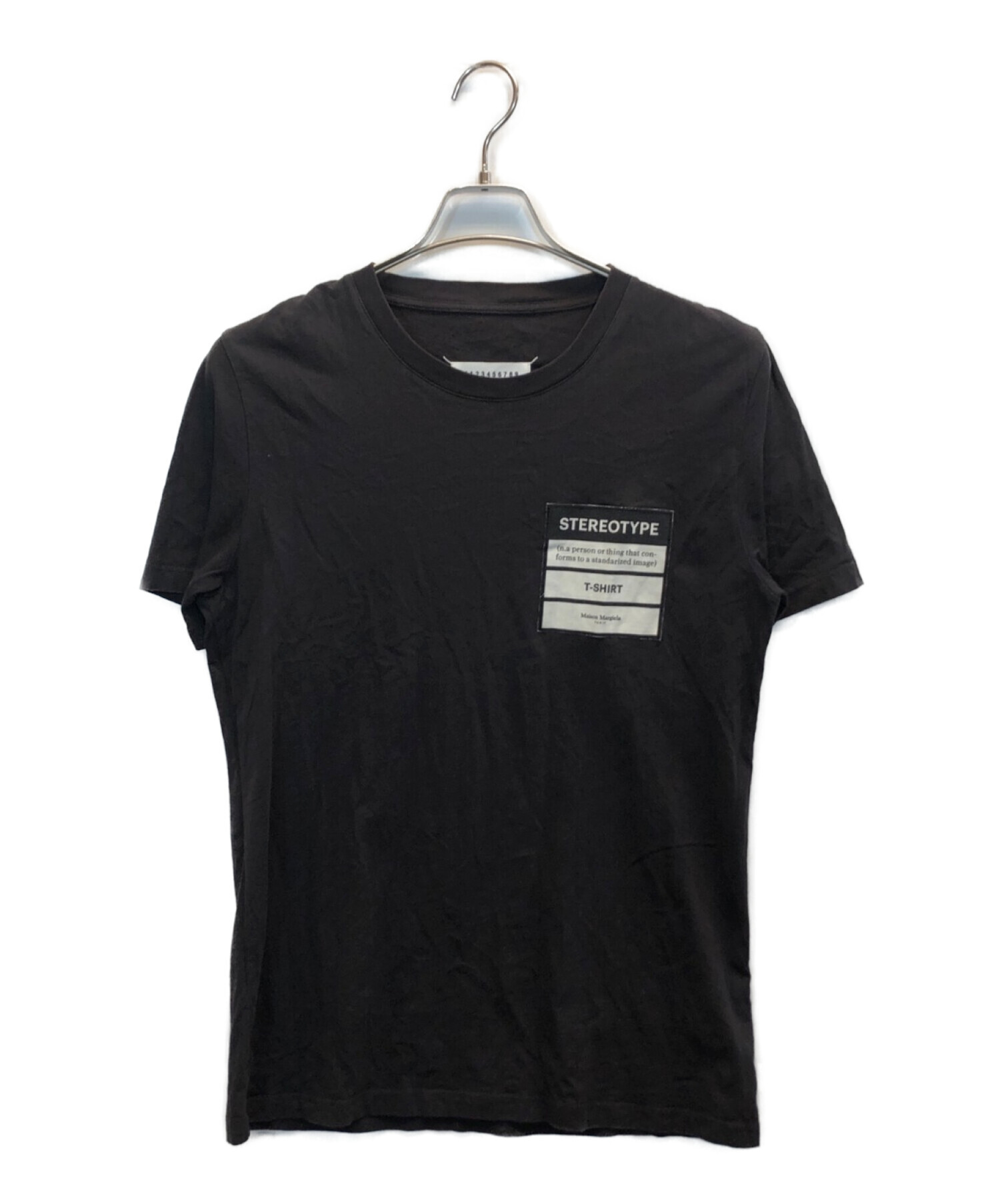 Maison Margiela (メゾンマルジェラ) ステレオタイプパッチTシャツ ブラック サイズ:46