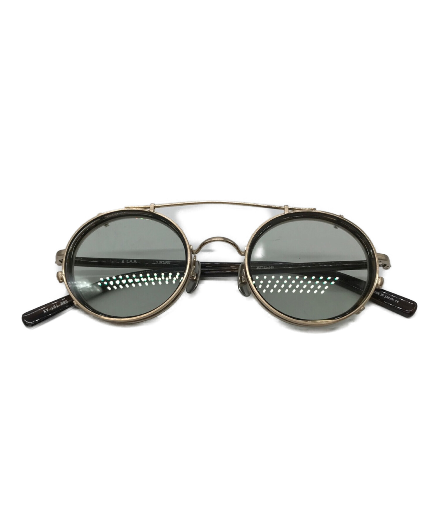 金子眼鏡 (カネコメガネ) サングラス シルバー サイズ:45□22-145