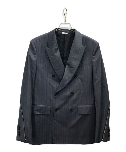 【中古・古着通販】COMME des GARCONS HOMME DEUX (コムデギャルソン オム ドゥ) 24SSストライプダブルジャケット  ブルー サイズ:M｜ブランド・古着通販 トレファク公式【TREFAC FASHION】スマホサイト