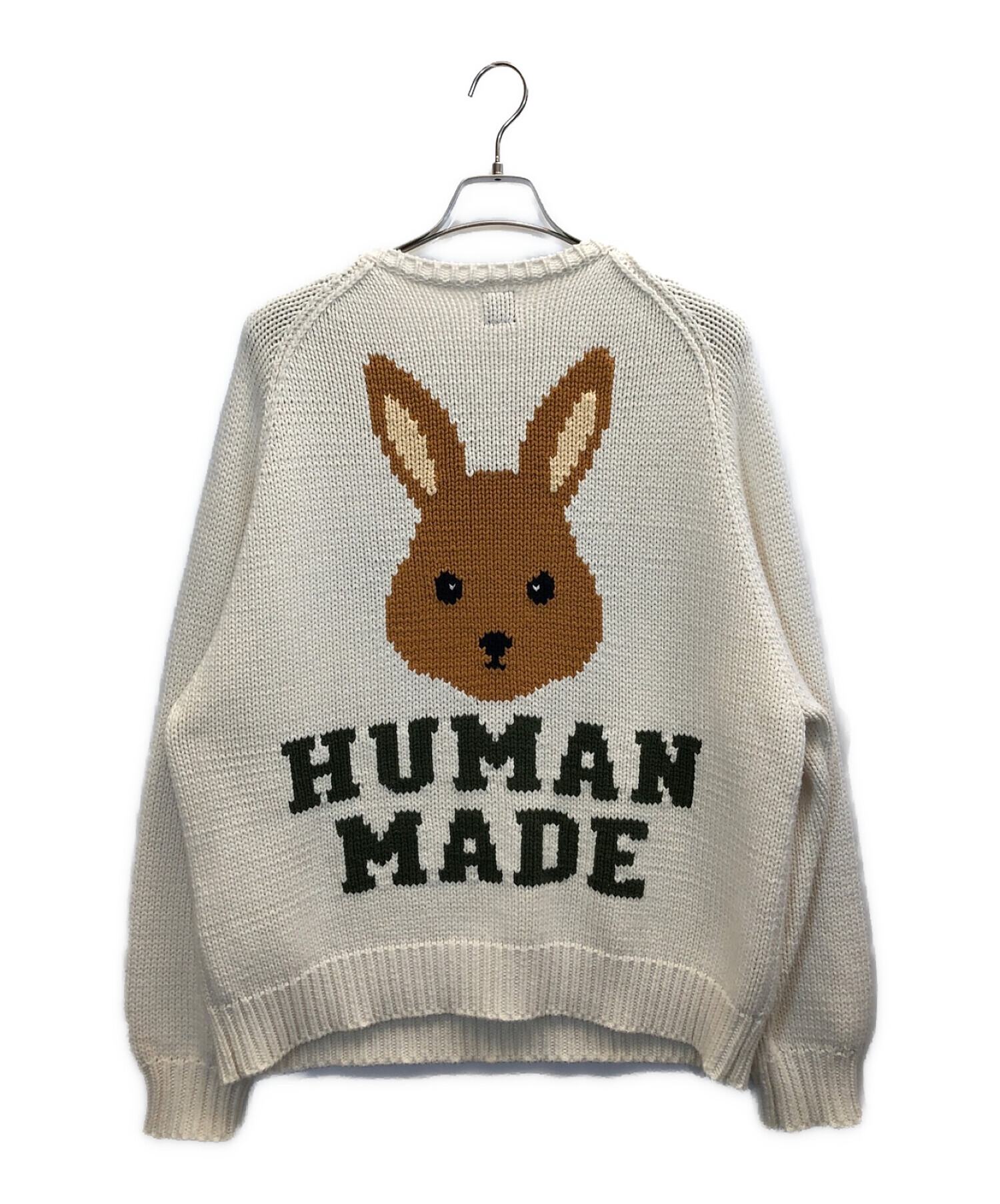 中古・古着通販】HUMAN MADE (ヒューマンメイド) 22AW RABBIT RAGLAN KNIT SWETER アイボリー  サイズ:L｜ブランド・古着通販 トレファク公式【TREFAC FASHION】スマホサイト