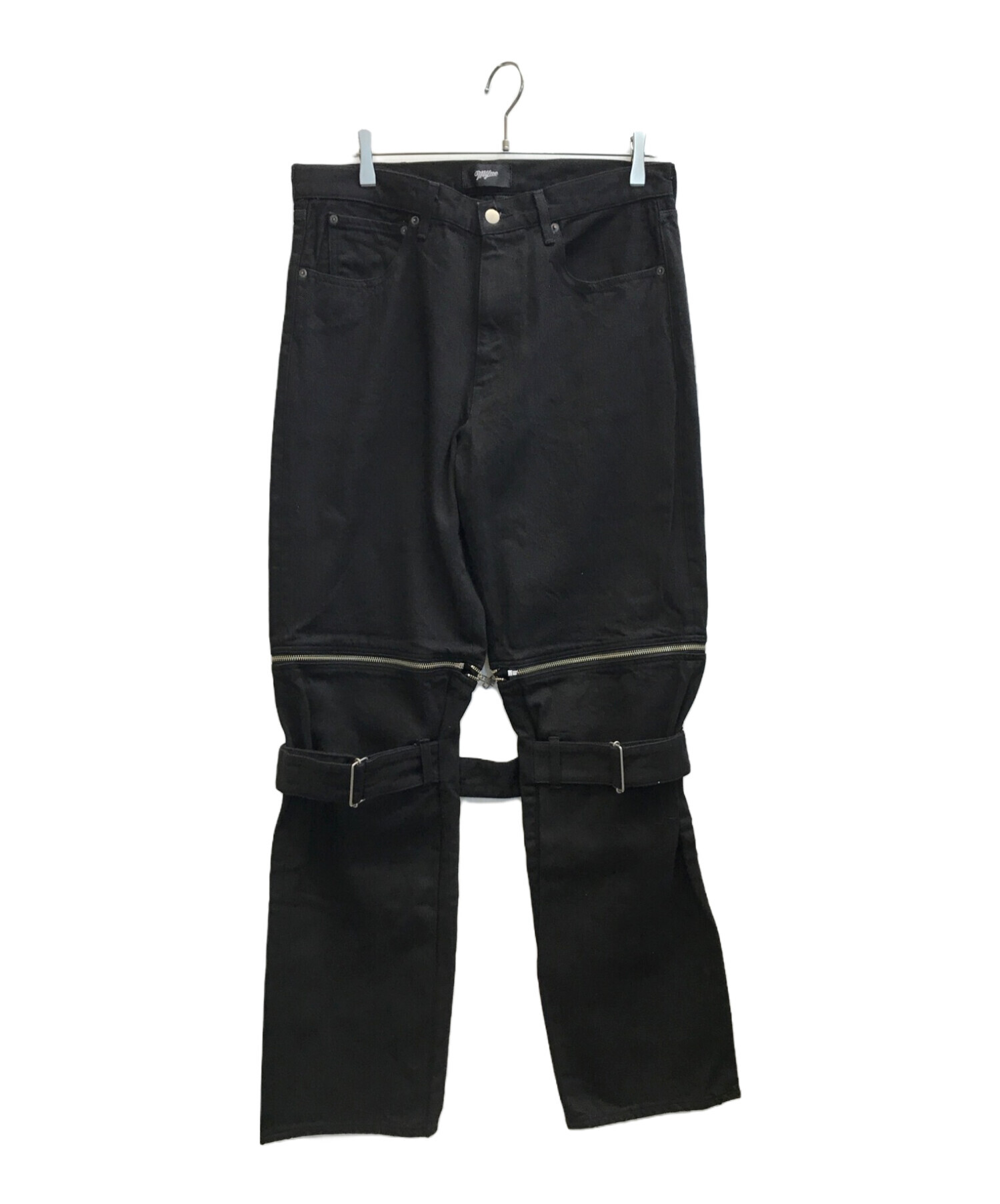 中古・古着通販】myne (マイン) Denim bondage pants ボンテージパンツ ブラック サイズ:L｜ブランド・古着通販  トレファク公式【TREFAC FASHION】スマホサイト