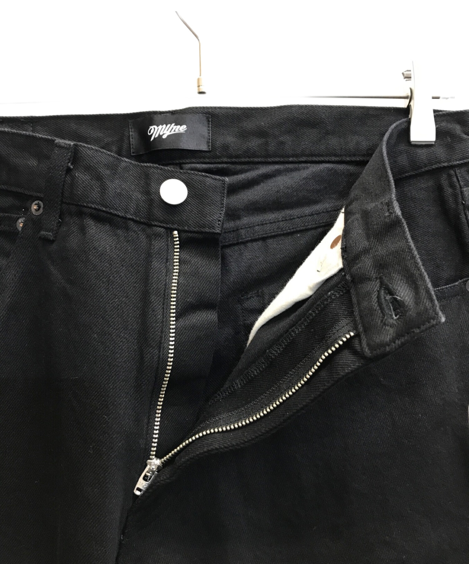 中古・古着通販】myne (マイン) Denim bondage pants ボンテージパンツ ブラック サイズ:L｜ブランド・古着通販  トレファク公式【TREFAC FASHION】スマホサイト