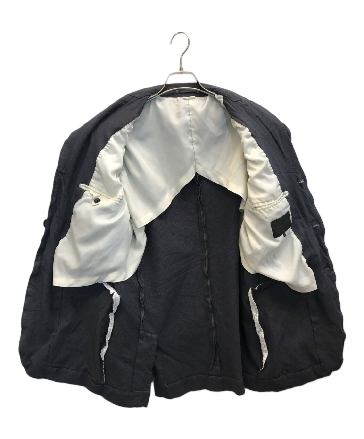 中古・古着通販】COMME des GARCONS HOMME DEUX (コムデギャルソン オム ドゥ) 24SSポリ縮絨チェックジャケット グレー  サイズ:M｜ブランド・古着通販 トレファク公式【TREFAC FASHION】スマホサイト