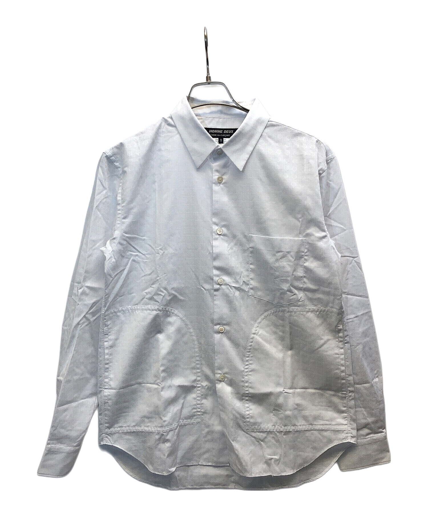 中古・古着通販】COMME des GARCONS HOMME DEUX (コムデギャルソン オム ドゥ) 24SS ジャガードL/Sシャツ ホワイト  サイズ:L｜ブランド・古着通販 トレファク公式【TREFAC FASHION】スマホサイト