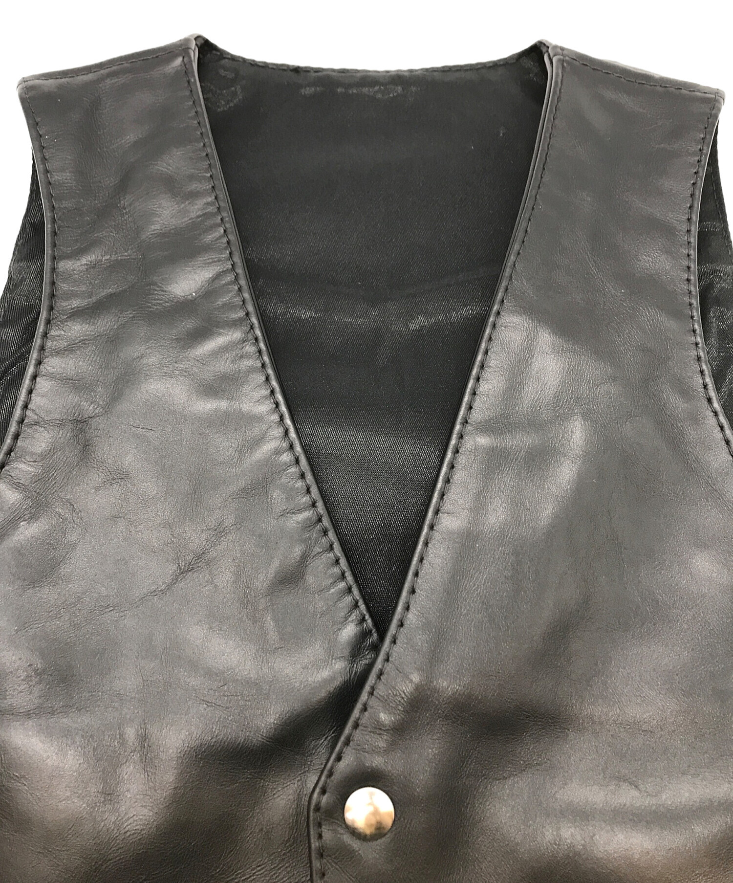 中古・古着通販】Langlitz Leathers (ラングリッツレザー) レザーベスト ブラック サイズ:表記なし｜ブランド・古着通販  トレファク公式【TREFAC FASHION】スマホサイト