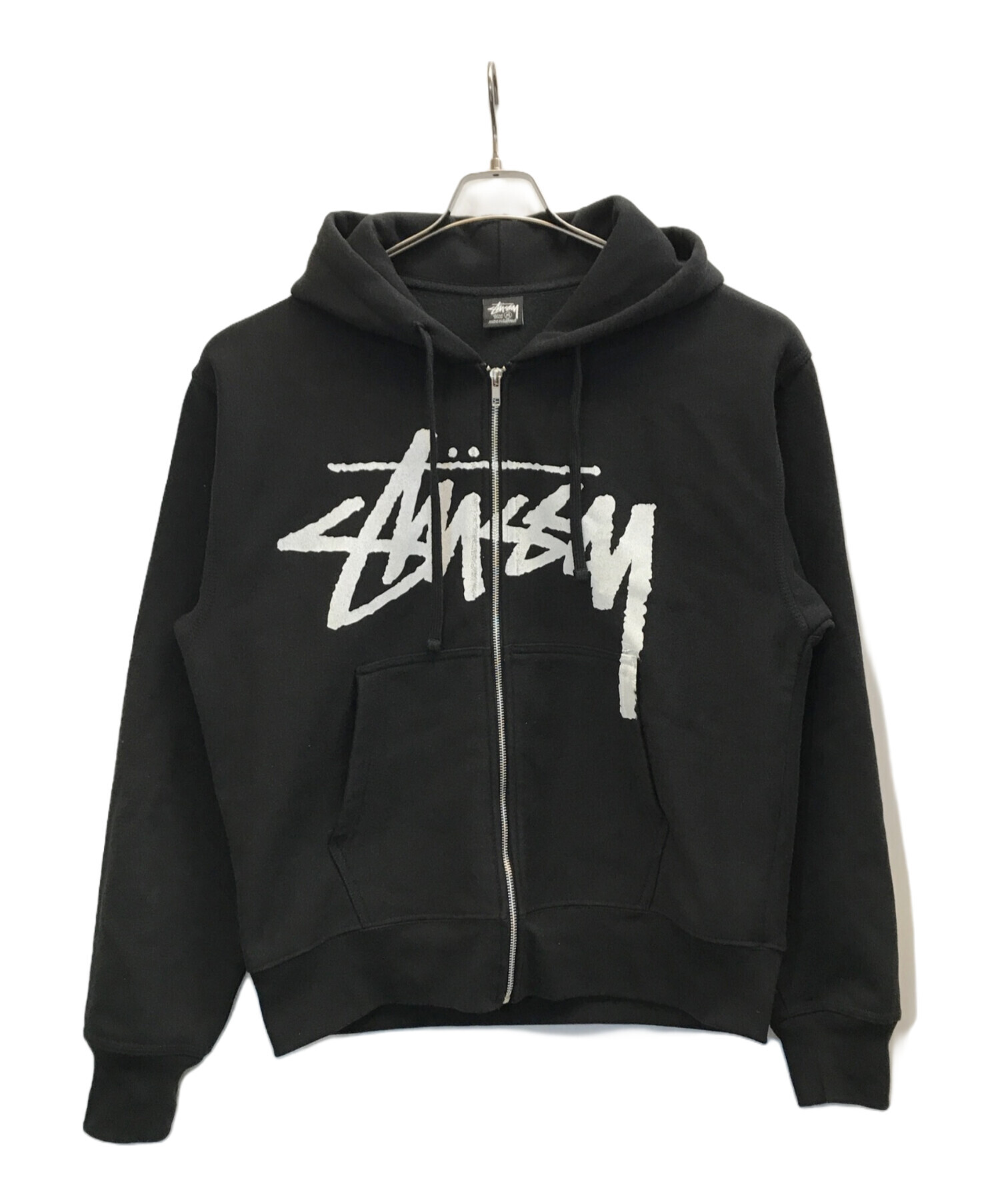 中古・古着通販】stussy (ステューシー) ロゴジップパーカー ブラック サイズ:M｜ブランド・古着通販 トレファク公式【TREFAC  FASHION】スマホサイト