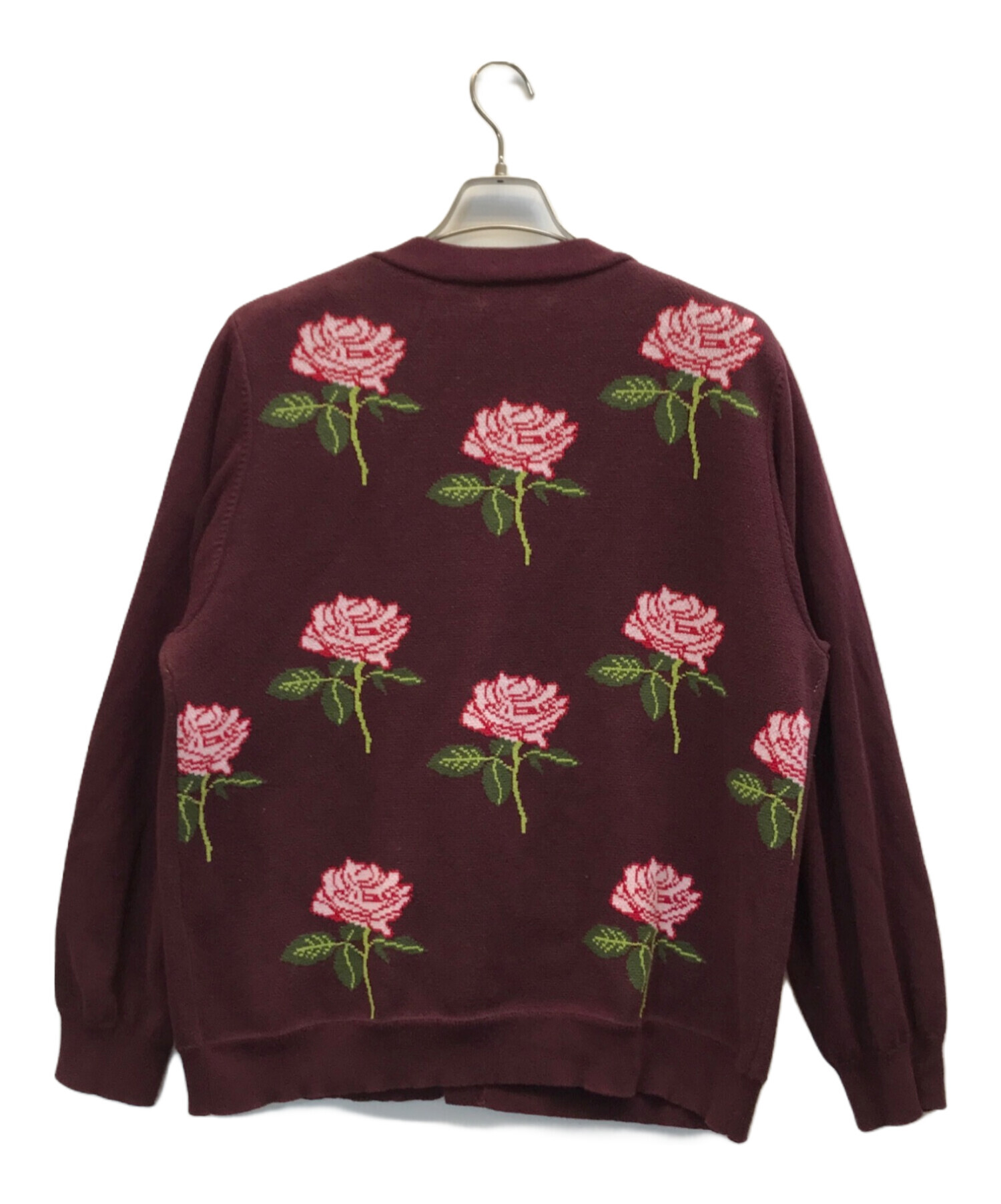 中古・古着通販】TTT MSW (ティー) Rose Jacquard Knit Cardigan ブラウン サイズ:L｜ブランド・古着通販  トレファク公式【TREFAC FASHION】スマホサイト