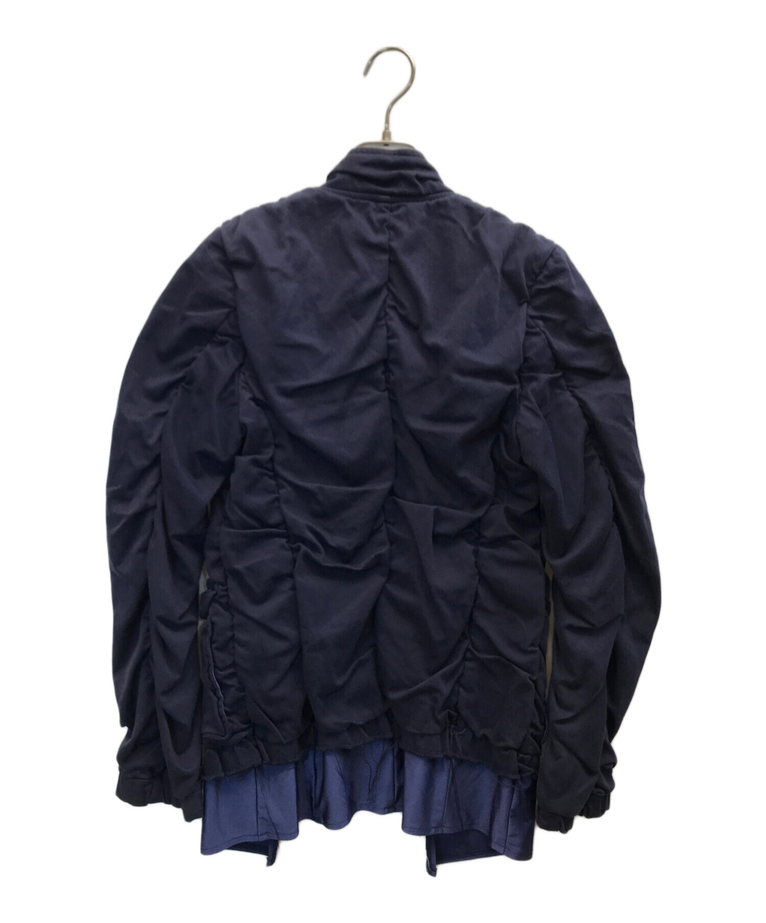 中古・古着通販】COMME des GARCONS (コムデギャルソン) シャーリング加工マルチポケットジャケット ネイビー  サイズ:M｜ブランド・古着通販 トレファク公式【TREFAC FASHION】スマホサイト