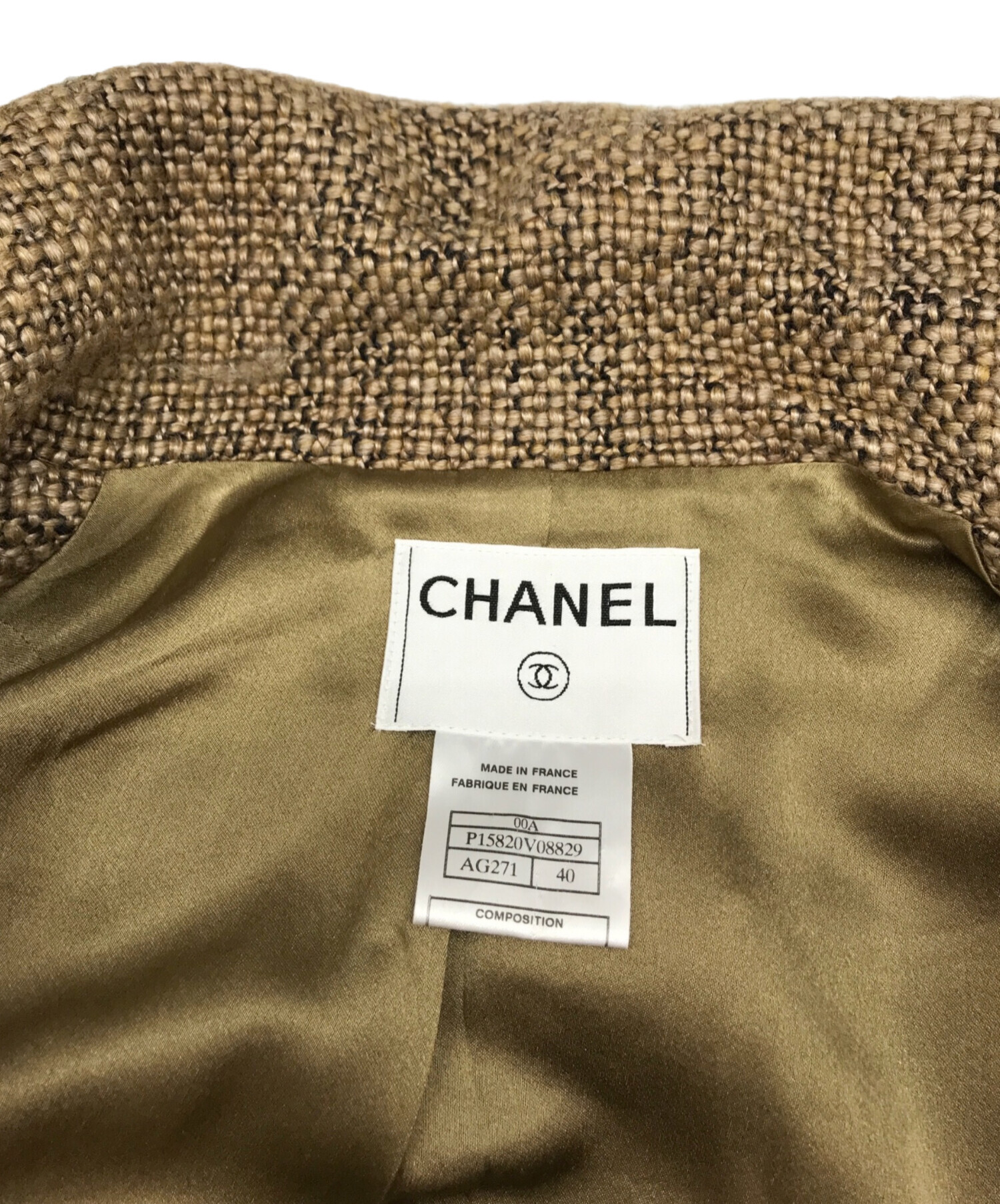 中古・古着通販】CHANEL (シャネル) ココマーク金釦 ツイードコート ベージュ サイズ:40｜ブランド・古着通販 トレファク公式【TREFAC  FASHION】スマホサイト