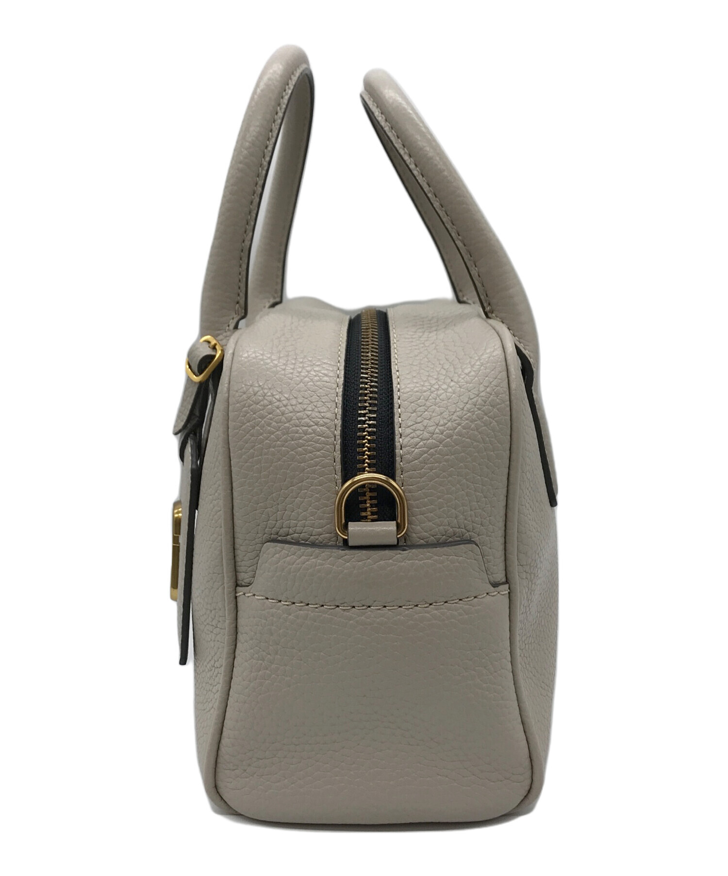 MARC JACOBS (マークジェイコブス) Gotham Small Bauletto Leather Satchel/Shoulder Bag  グレー