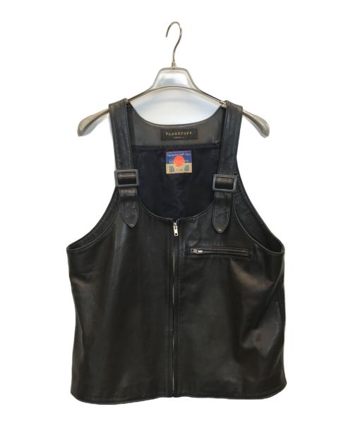 【中古・古着通販】flagstuff (フラグスタフ) blackmeans (ブラックミーンズ) Leather Vest ブラック  サイズ:L｜ブランド・古着通販 トレファク公式【TREFAC FASHION】スマホサイト