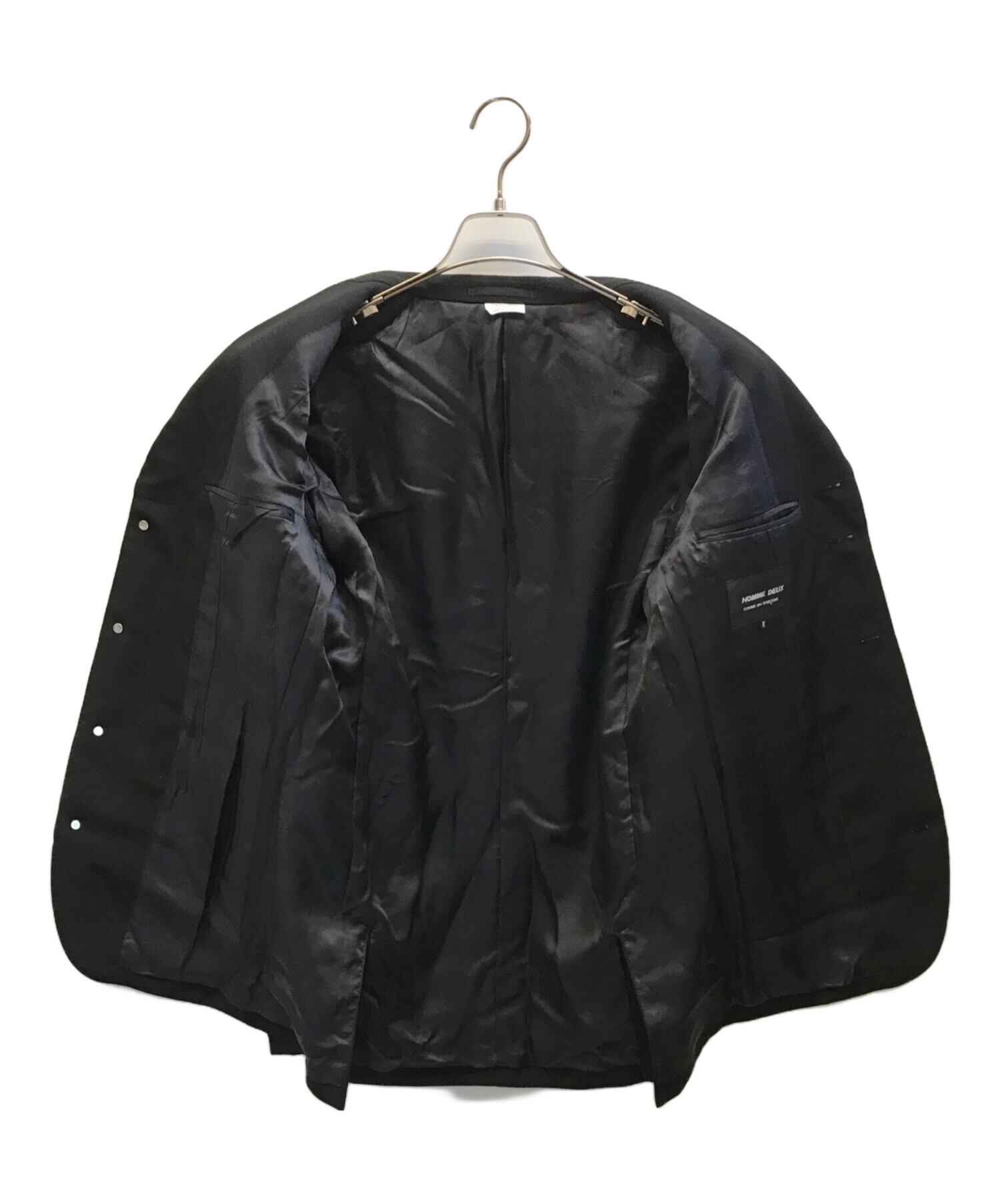 中古・古着通販】COMME des GARCONS HOMME DEUX (コムデギャルソン オム ドゥ) ウールギャバジンドッキングジャケット  ブラック サイズ:M｜ブランド・古着通販 トレファク公式【TREFAC FASHION】スマホサイト