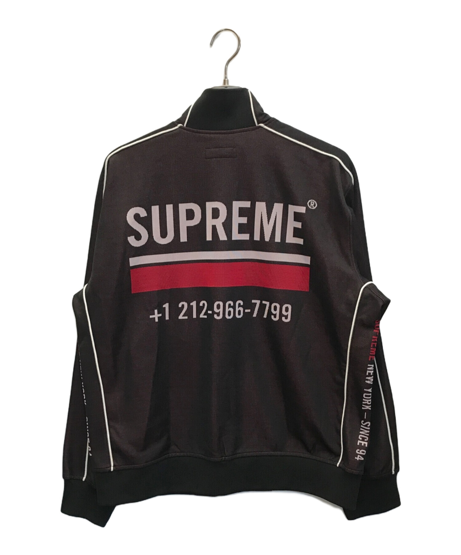 SUPREME (シュプリーム) 22AW World Famous Jacquard Track Jacket ブラック×レッド サイズ:L