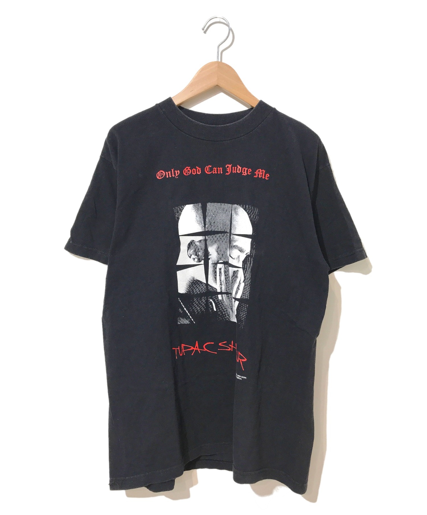 ラップTシャツ (ラップTシャツ) [古着]2-PAC 90’s HIP-HOP Tシャツ ブラック サイズ:L only god can judge  me・1997年・tupac/2パック/トゥパック