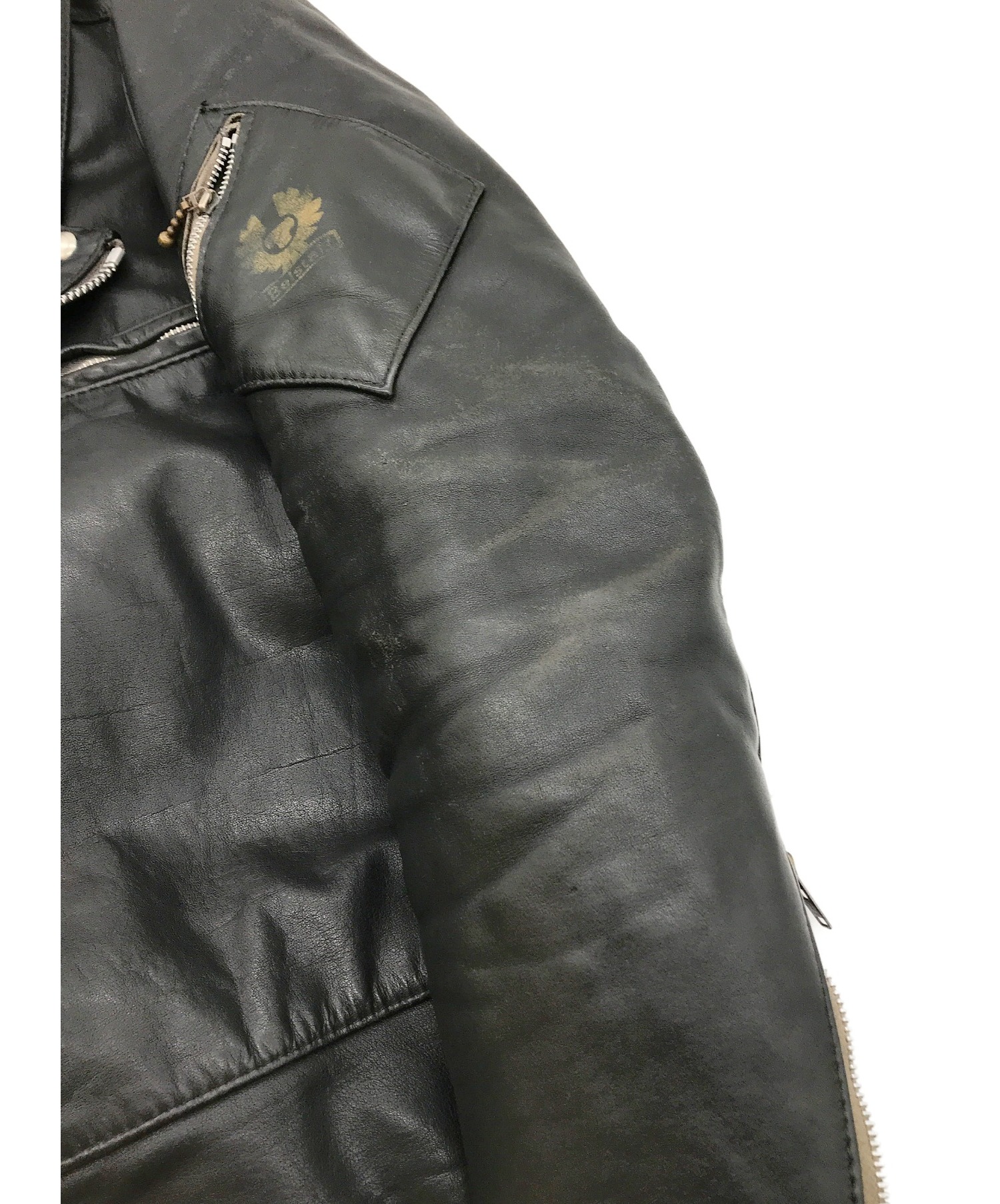 BELSTAFF (ベルスタッフ) [古着]ヴィンテージダブルライダースジャケット ブラック サイズ:表記なし  70’s・イングランド製・英国製・BUCCANEER・バッカニア