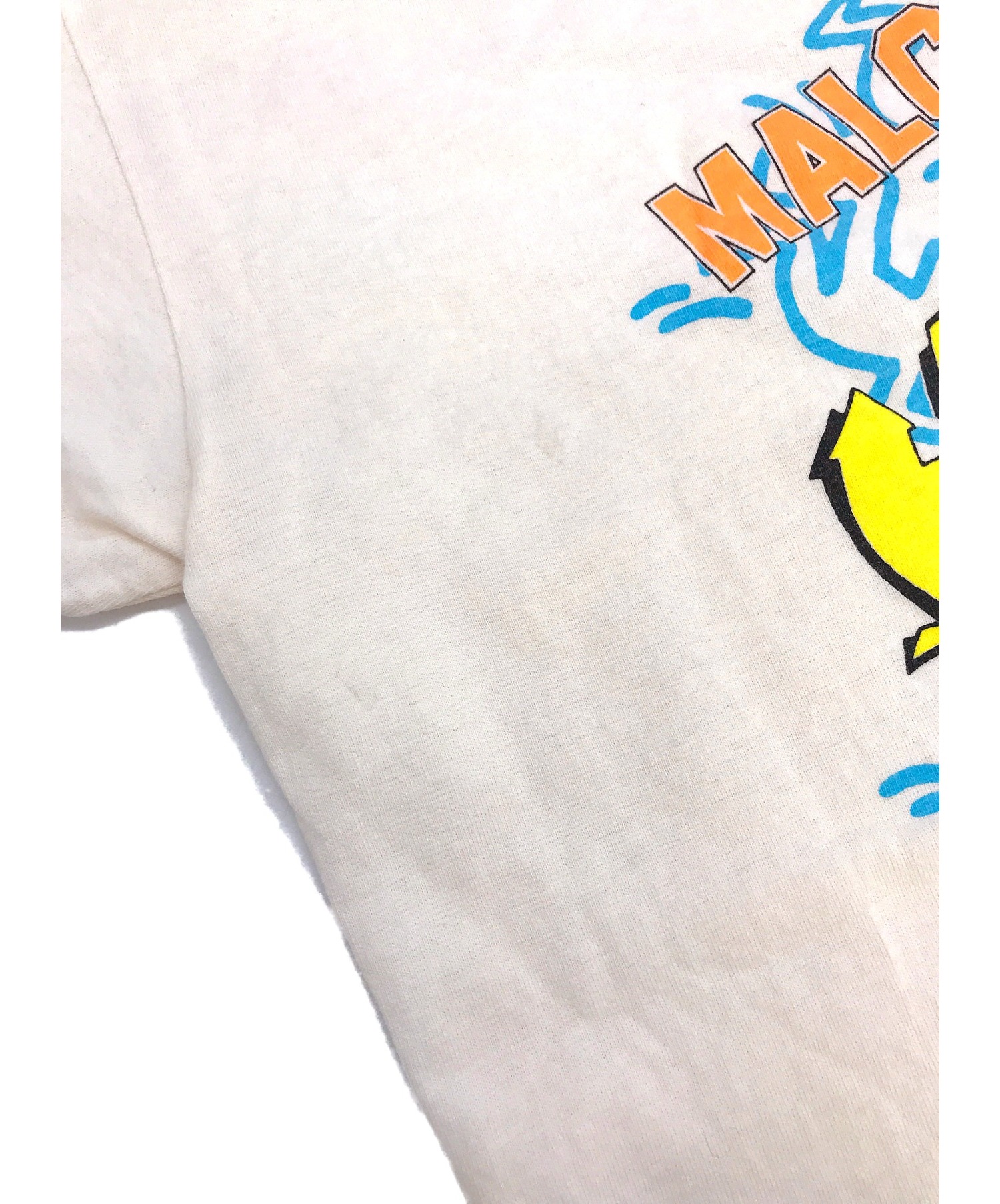 malcolm mclaren (マルコムマクラーレン) [古着]DUCK ROCK Tシャツ ベージュ サイズ:表記なし  キースヘリング・supremeサンプリング・90年代復刻