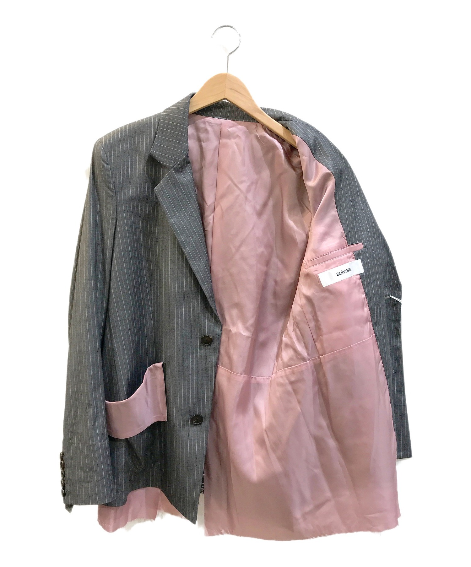 sulvam (サルバム) カットオフショートジャケット グレー サイズ:M 21SS・Cut off short jacket
