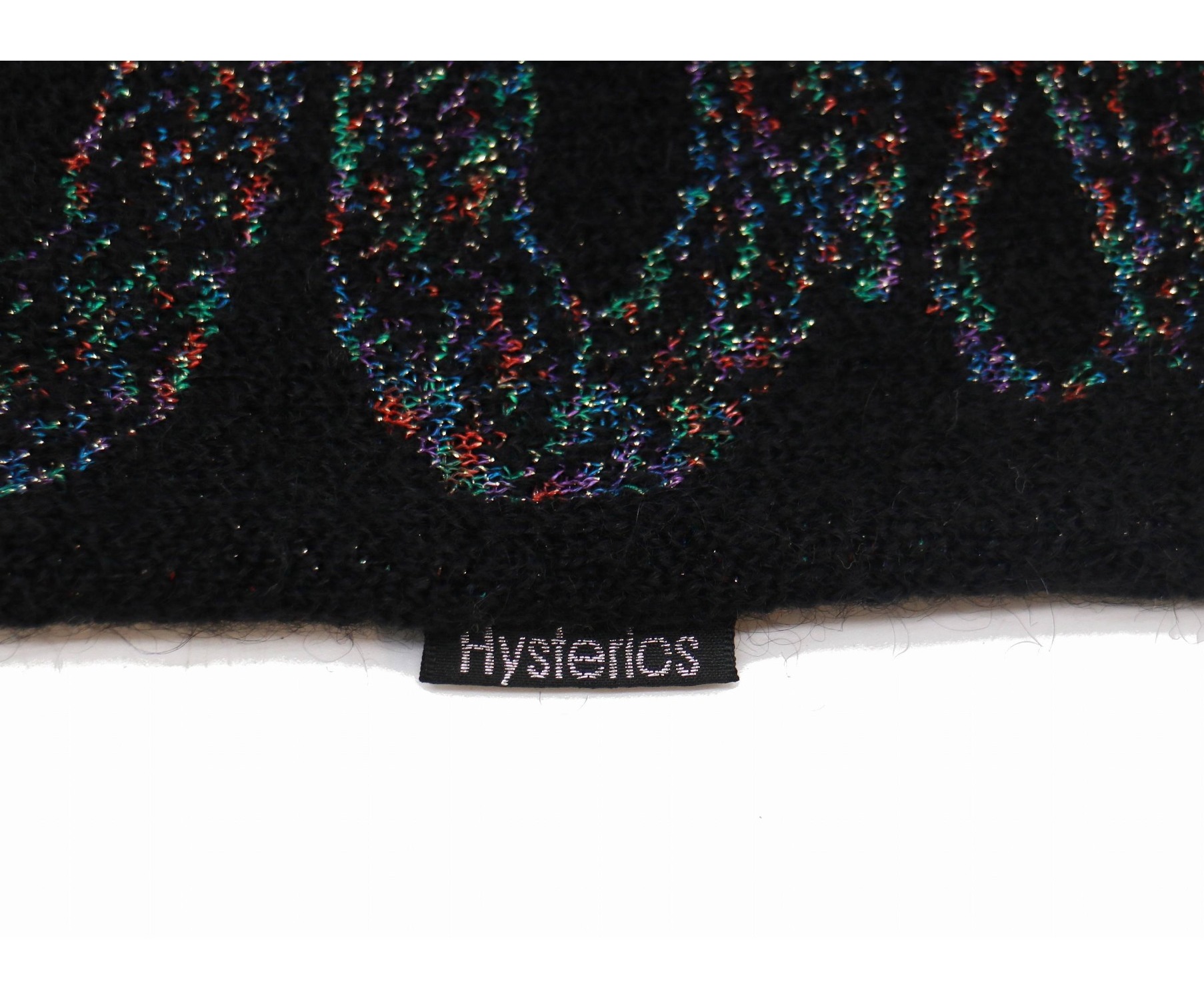 hysterics (ヒステリックス) [OLD]ラメ織りスネーク柄マフラー ブラック サイズ:表記なし  ヘビ・00年初頭・アーカイブヒステリックグラマー