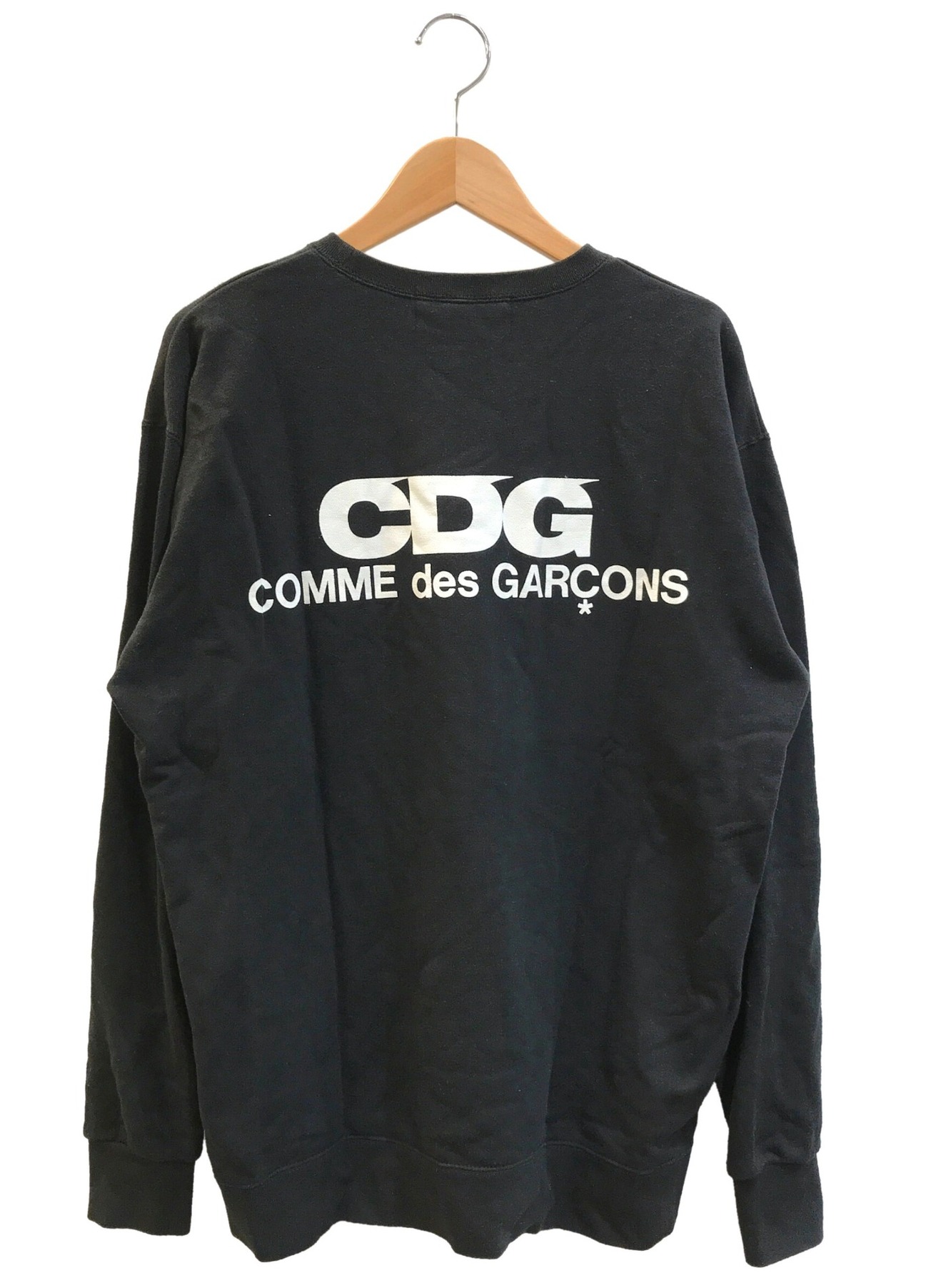 CDG COMME des GARCONS (シーディージー コムデギャルソン) バックロゴスウェット ブラック サイズ:XL