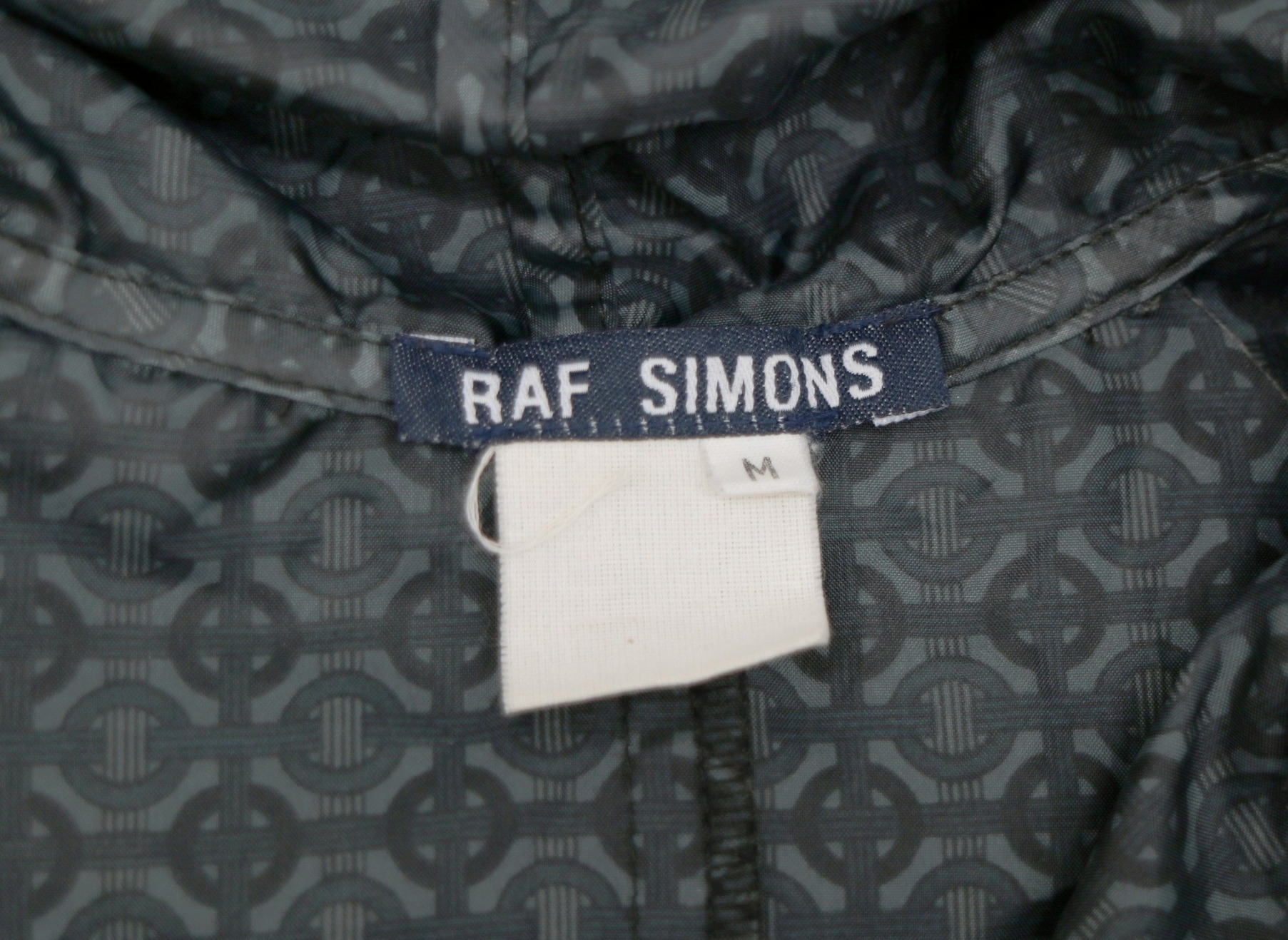 RAF SIMONS (ラフシモンズ) [OLD]総柄アノラックパーカー グレー サイズ:M