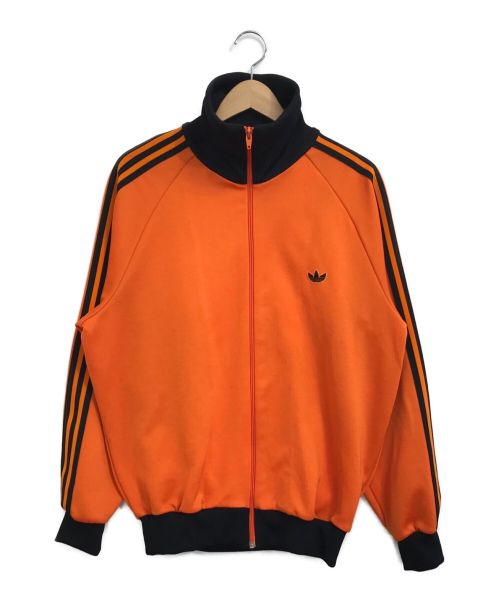 adidas トラックジャケット ブラウン オレンジ