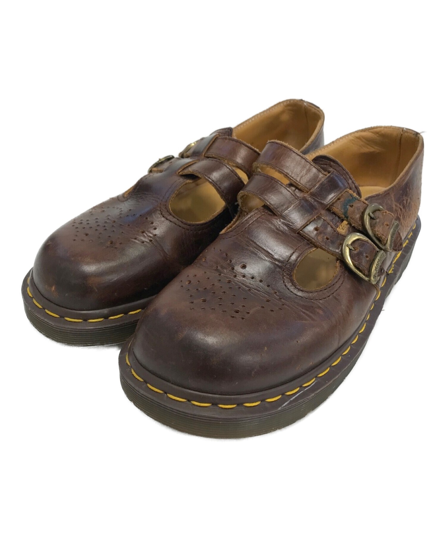 Dr.Martens (ドクターマーチン) [古着]パンチングレザーストラップシューズ ブラウン サイズ:UK8