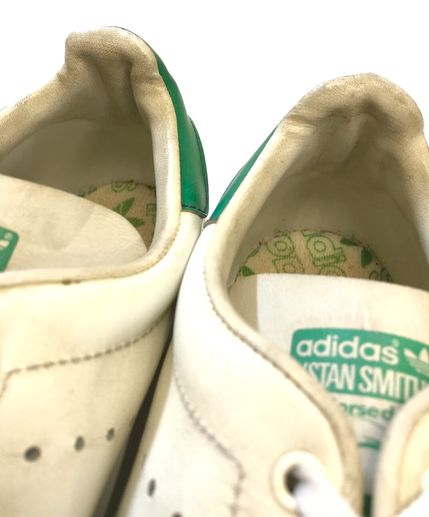 adidas (アディダス) [OLD]フランス製ヴィンテージスニーカー ホワイト×グリーン サイズ:41 1/3