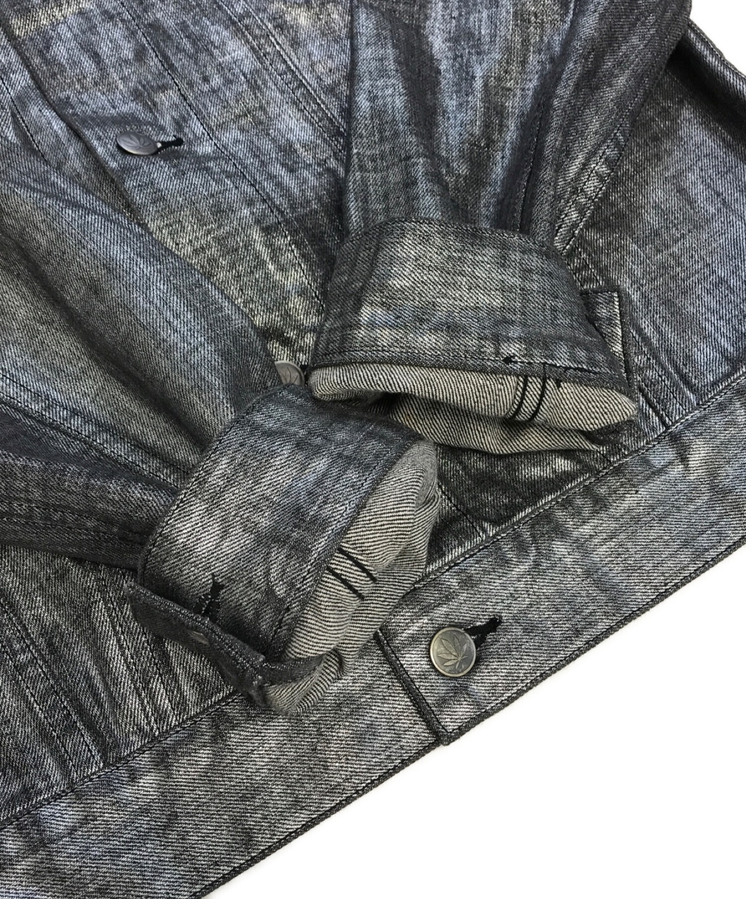 USED silver coating jacketGジャン/デニムジャケット