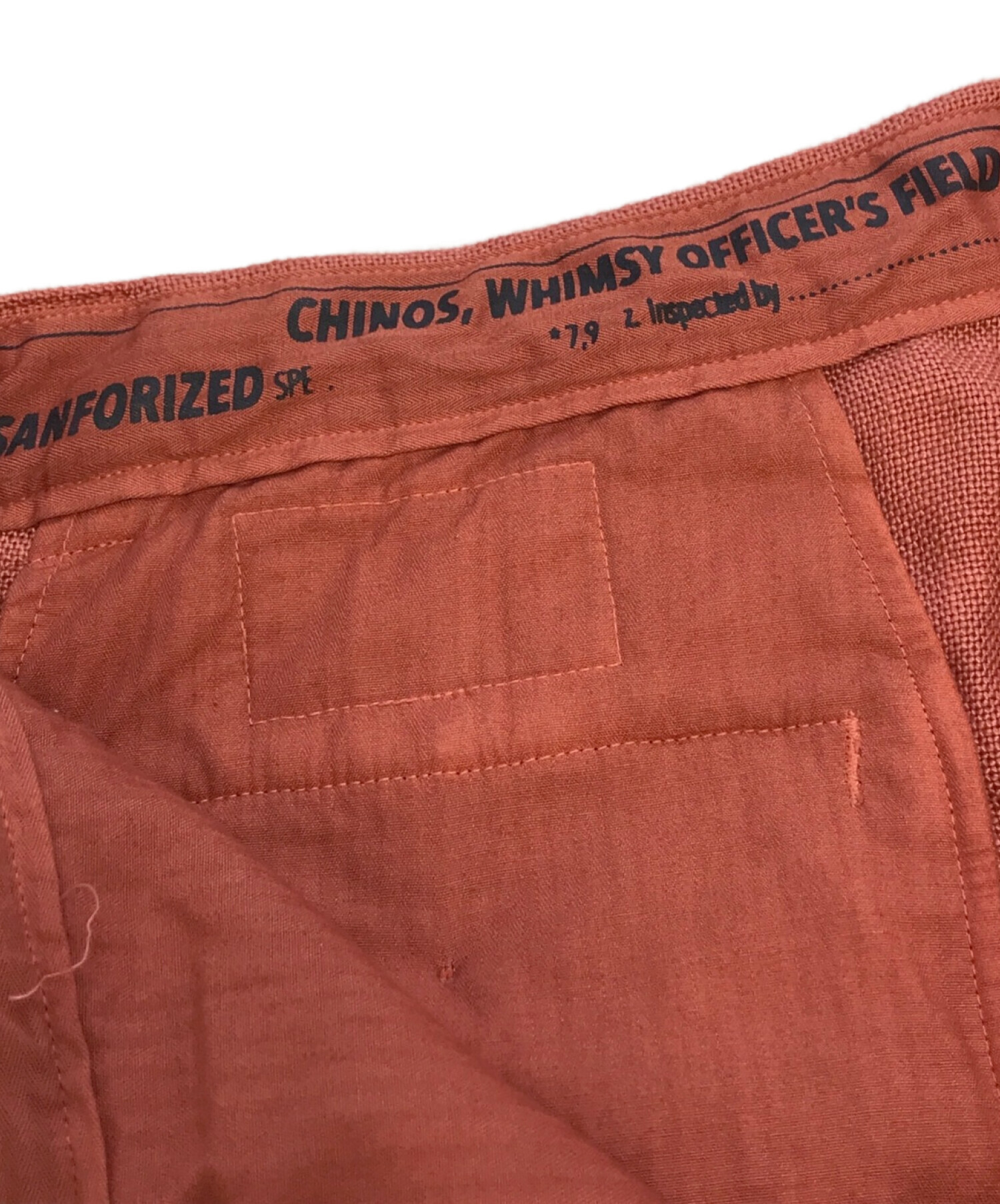 WHIMSY (ウィムジー) LINEN DYED CHINOS/チノパン オレンジ サイズ:XL