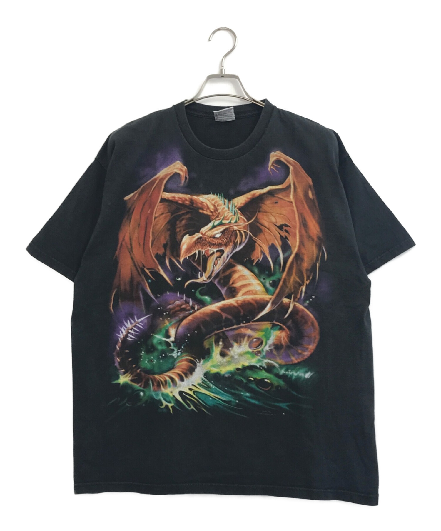 LIQUID BLUE (リキッドブルー) [古着]ドラゴンTEE ブラック サイズ:XL