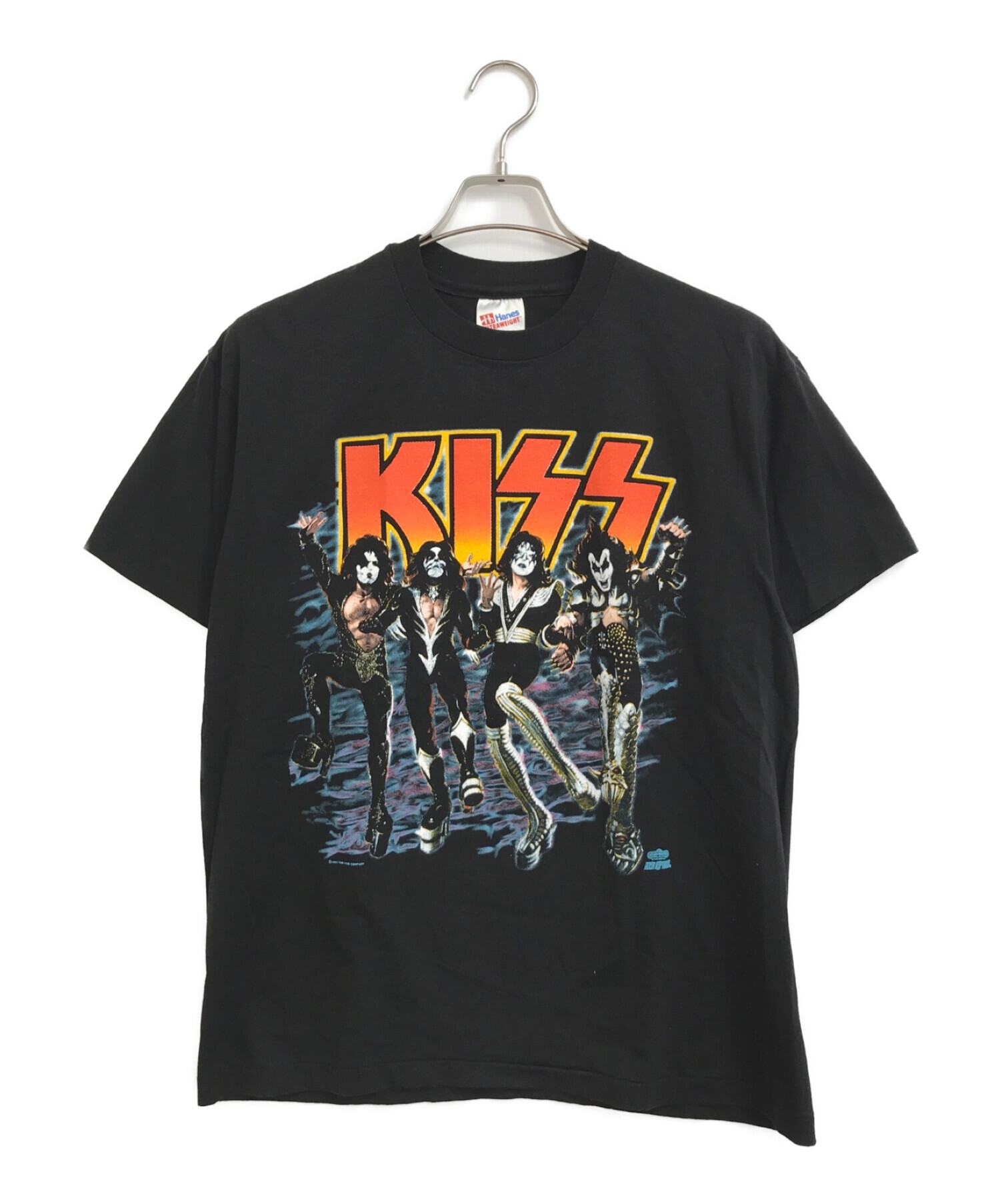 バンドTシャツ (バンドTシャツ) [古着]THE KISS ザキス バンドTシャツ ブラック サイズ:L