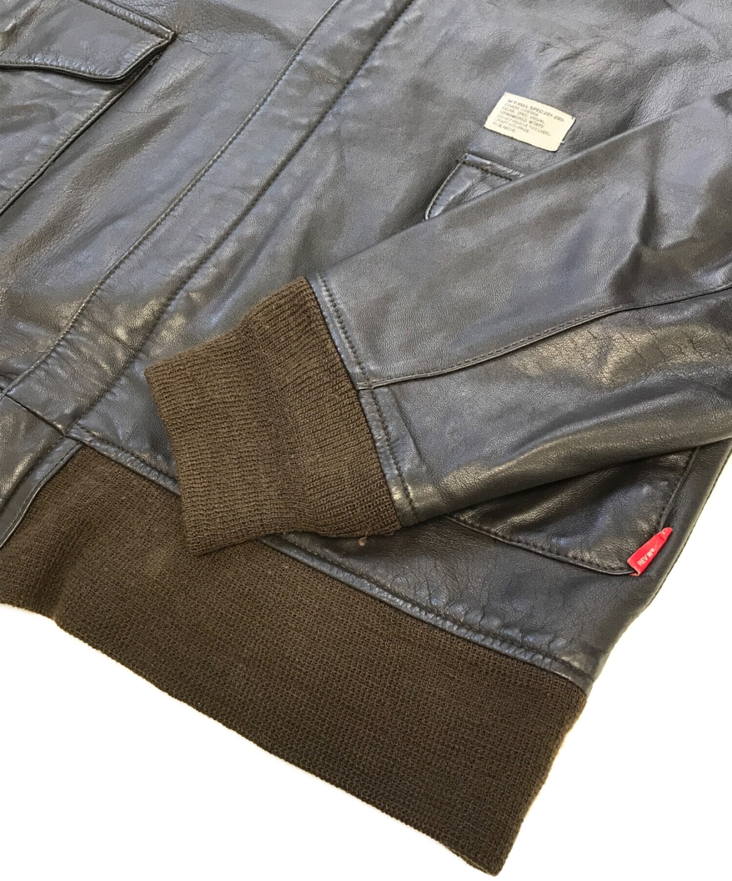 中古・古着通販】WTAPS (ダブルタップス) A-2レザージャケット