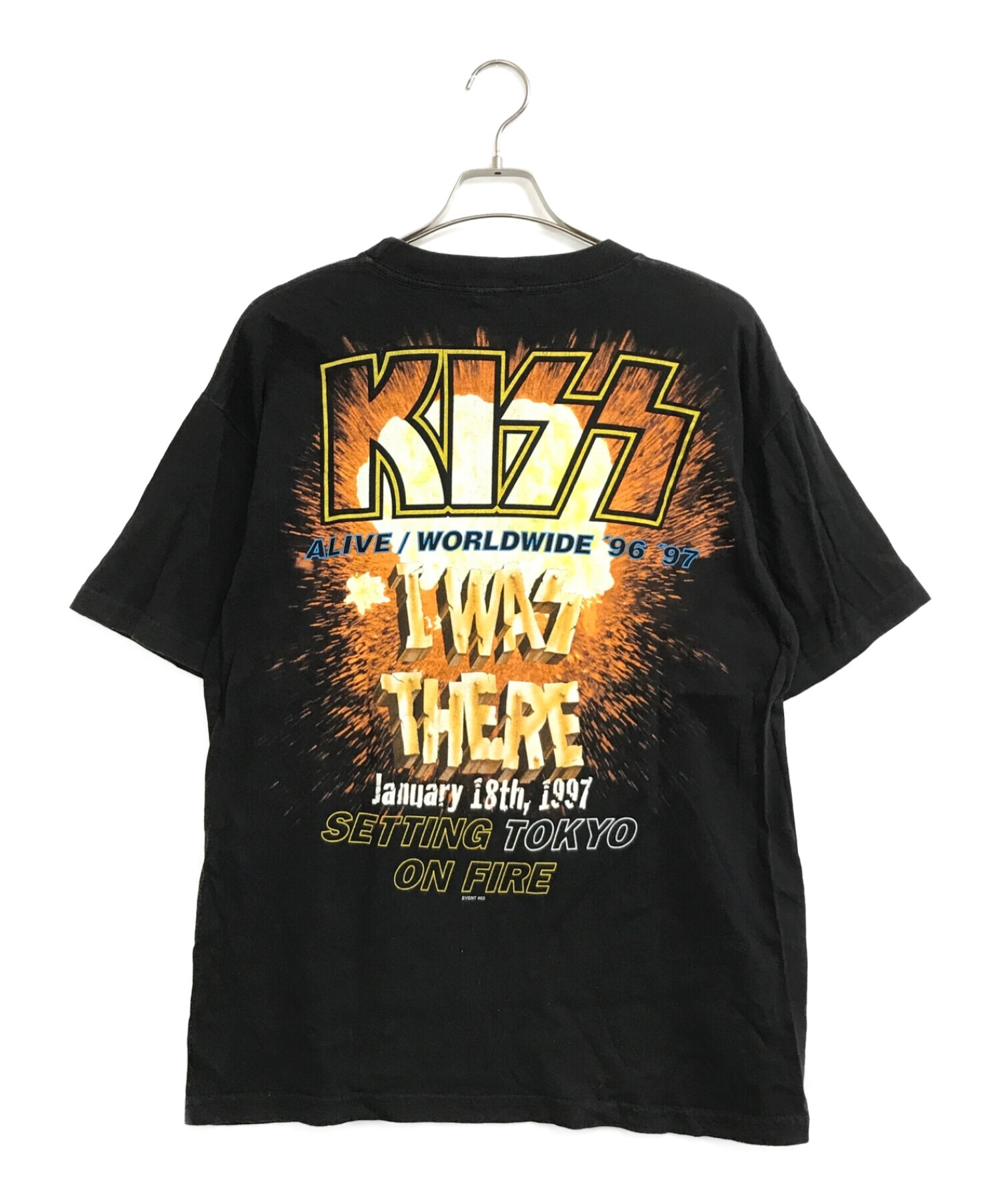 バンドTシャツ (バンドTシャツ) [古着]THE KISS バンドTシャツ ブラック サイズ:L